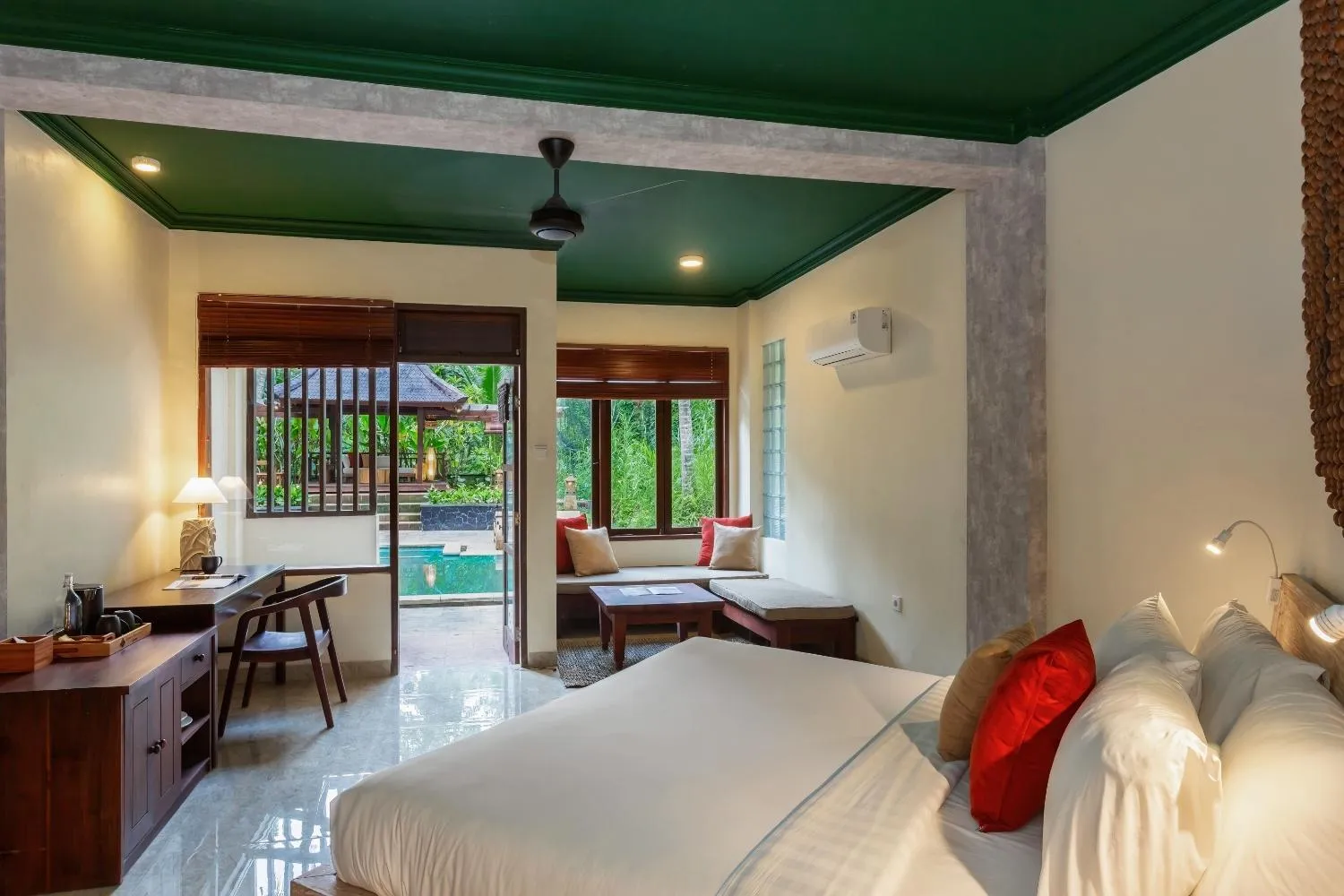 Pool view, Bed in Semana Residences by Cove