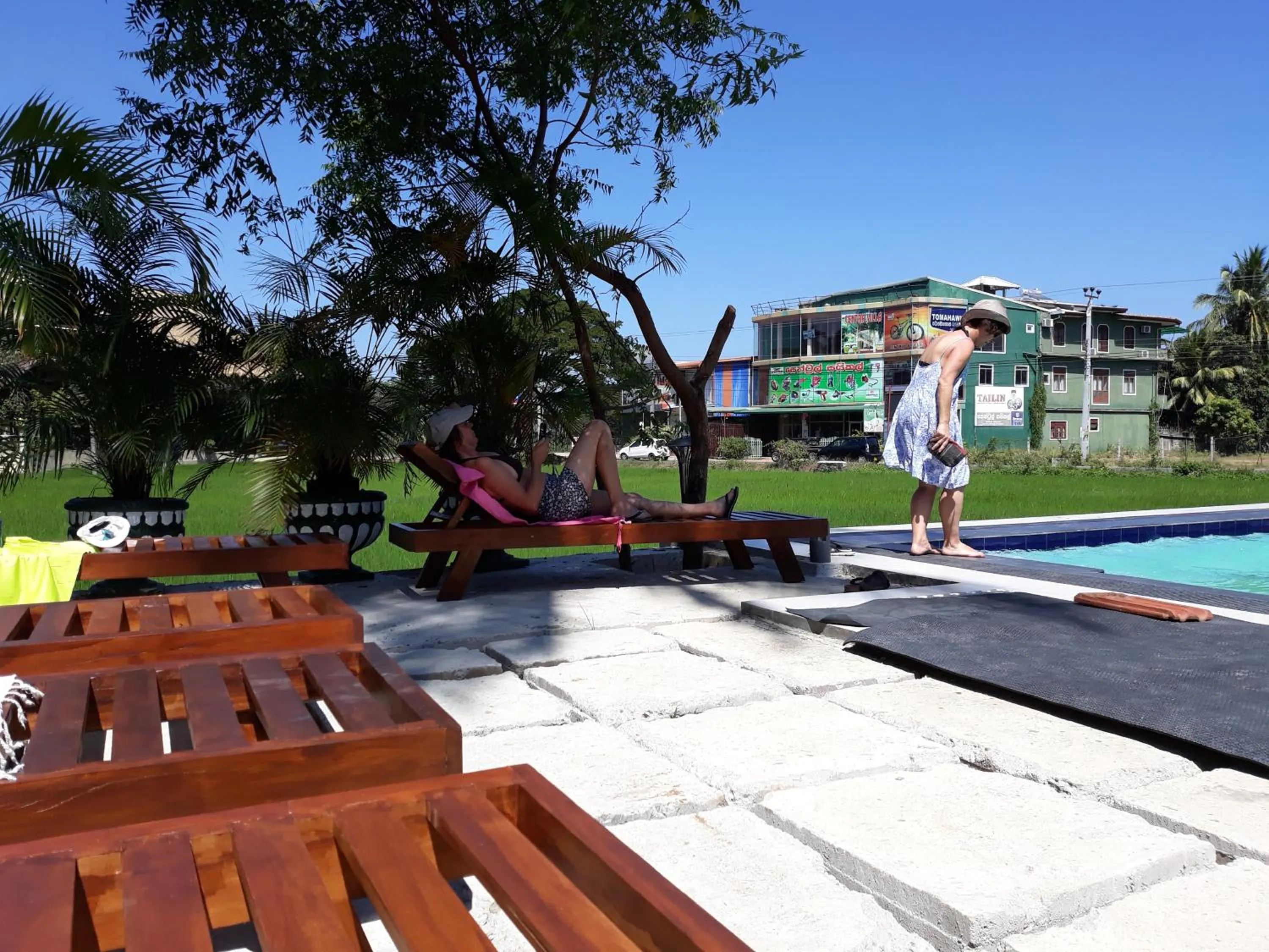 Pool view in Traveller's Home Hotel