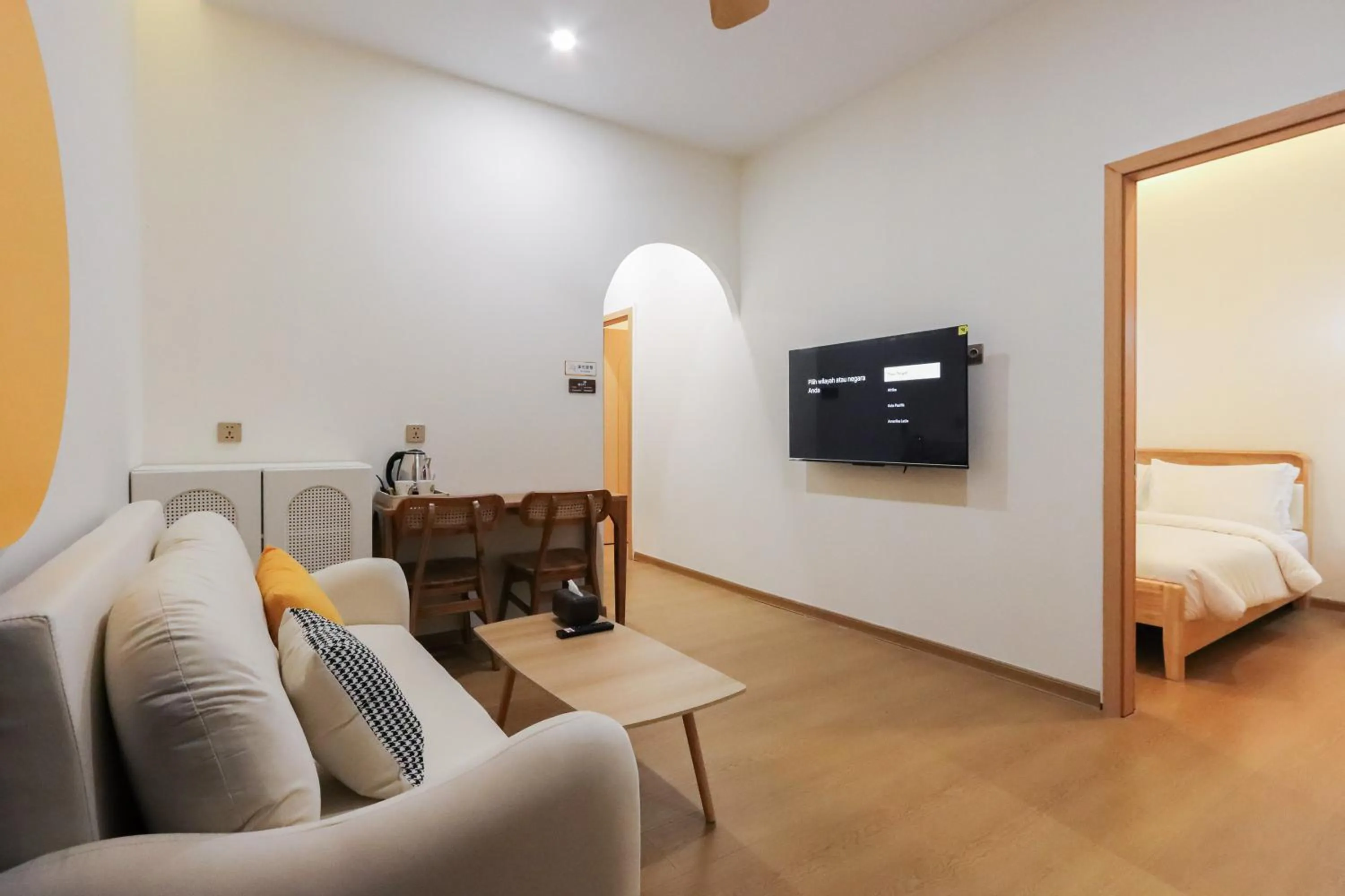 Living room, Bed in Casabella Homestay Batam