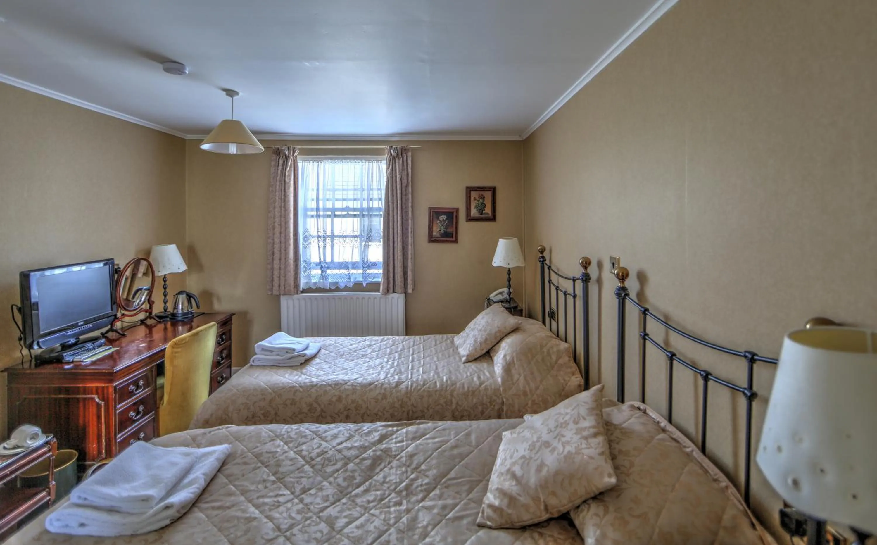 Decorative detail, Bed in Busta House Hotel