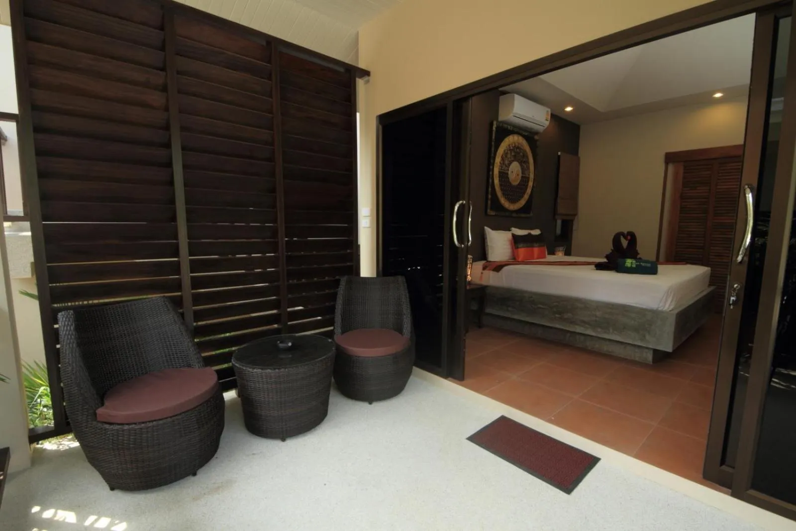 Patio, Bed in Baan Sawan Samui Resort