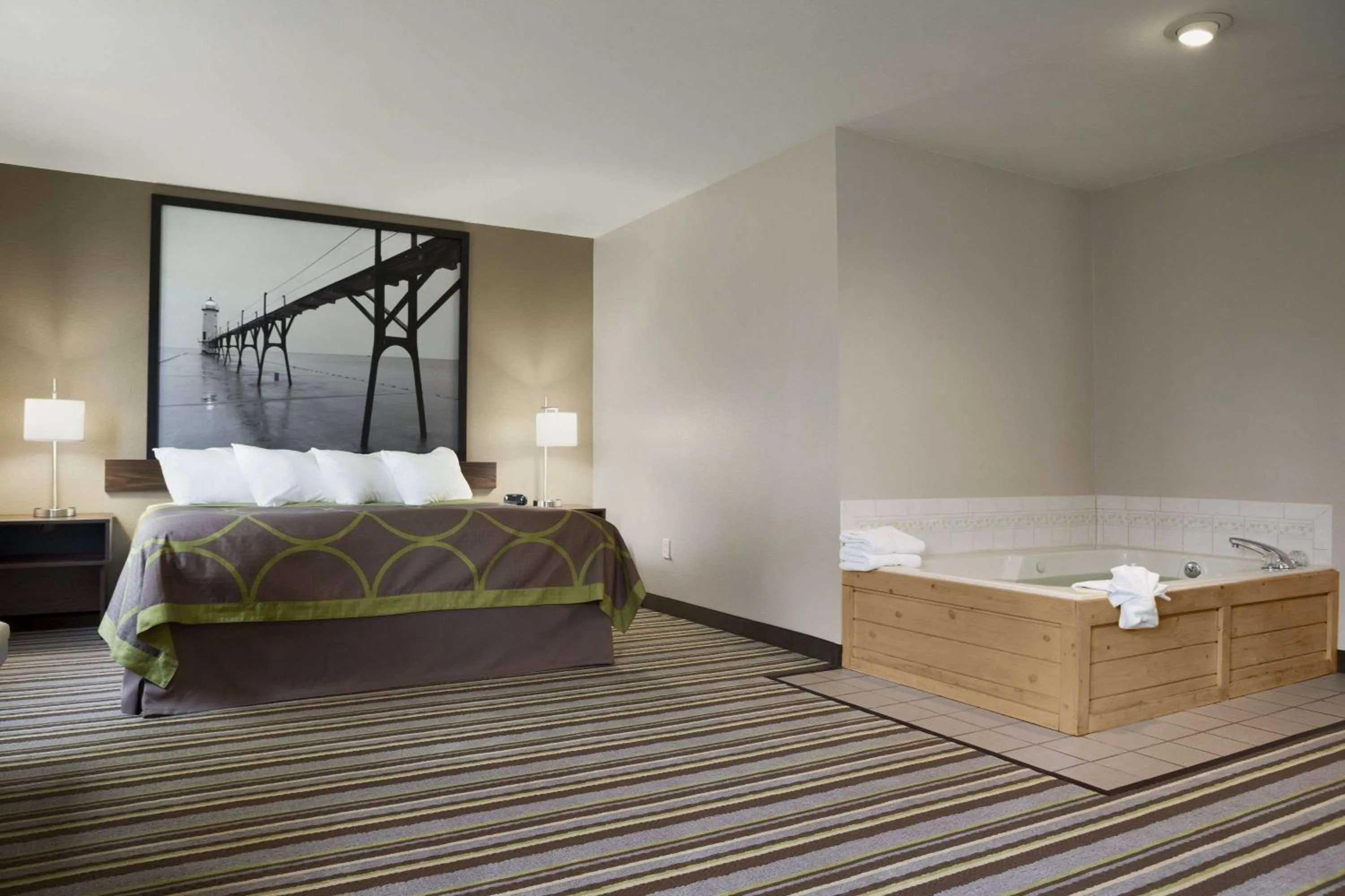 On site, Bed in Super 8 by Wyndham Manistee