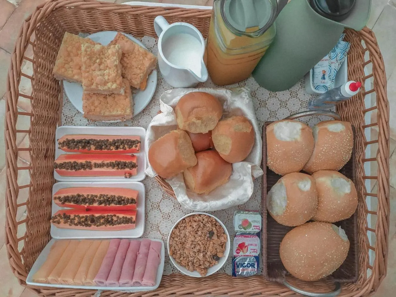 Breakfast in Pousada Cabanas Porto Belo