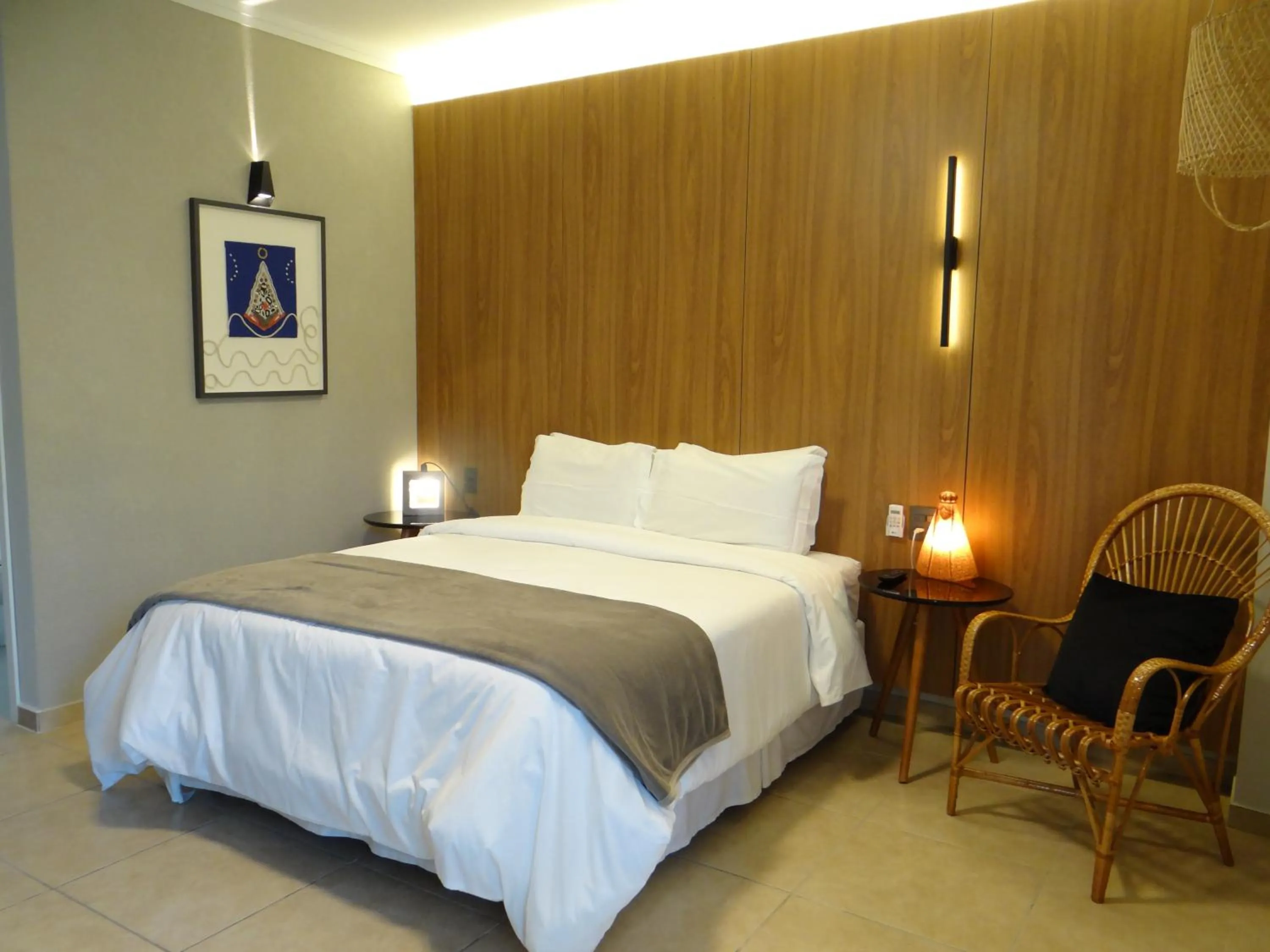 Bed in Hotel Porto Real Aparecida