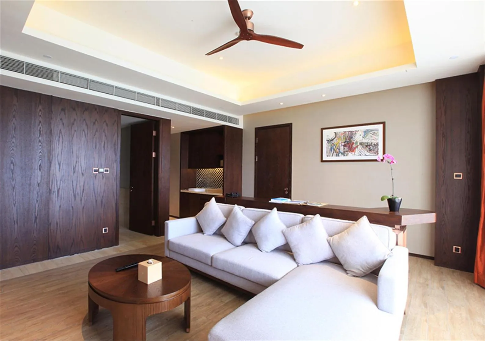 Living room in Mangrove Tree Resort World Sanya Bay- Queen Palm Towers