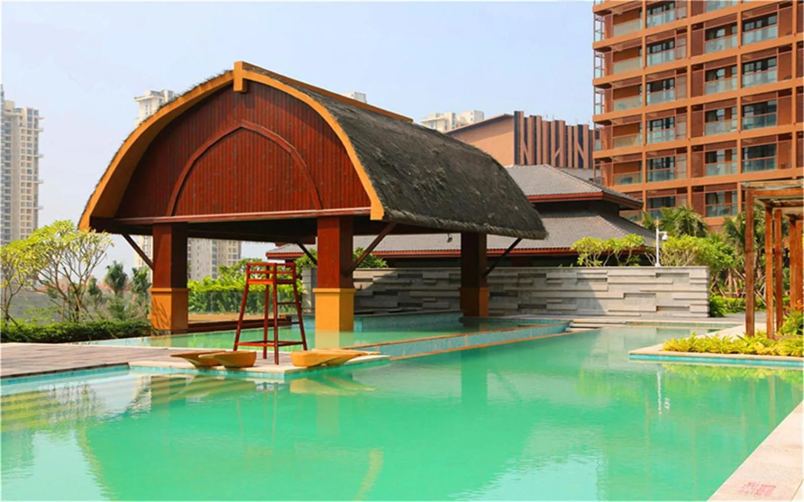 Swimming pool in Mangrove Tree Resort World Sanya Bay- Queen Palm Towers