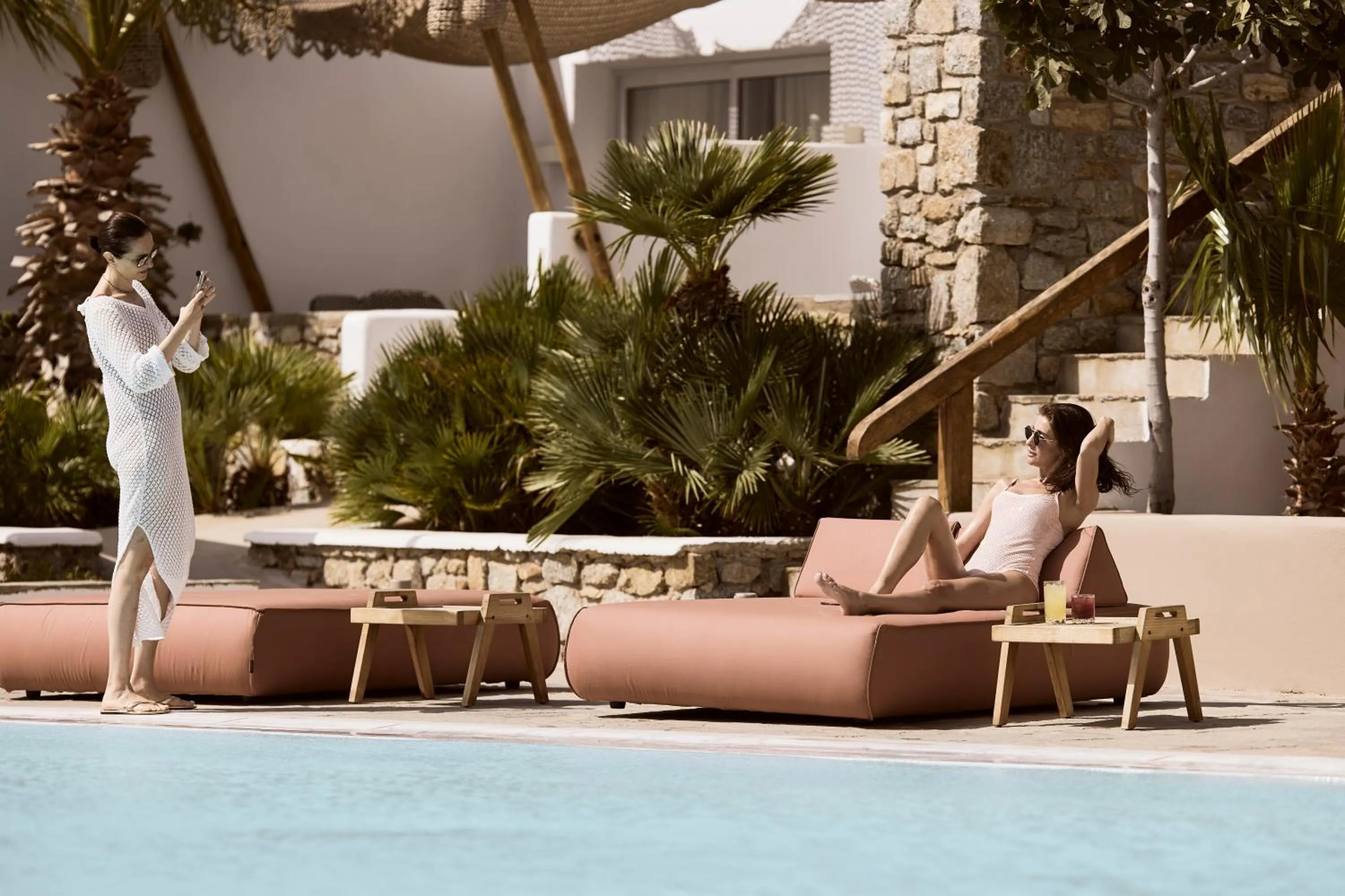 Swimming pool in Ethereum Mykonos