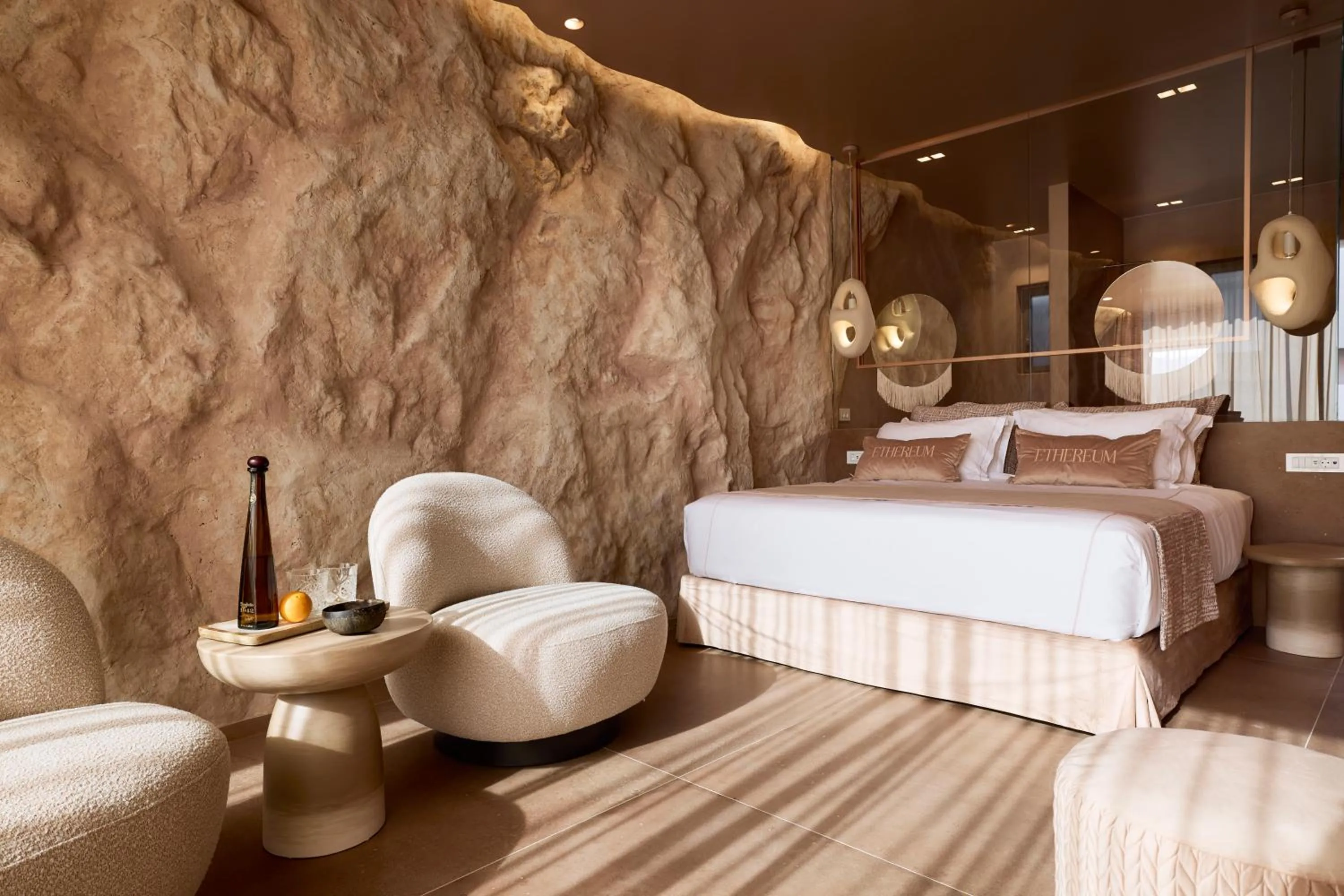 Photo of the whole room, Bed in Ethereum Mykonos