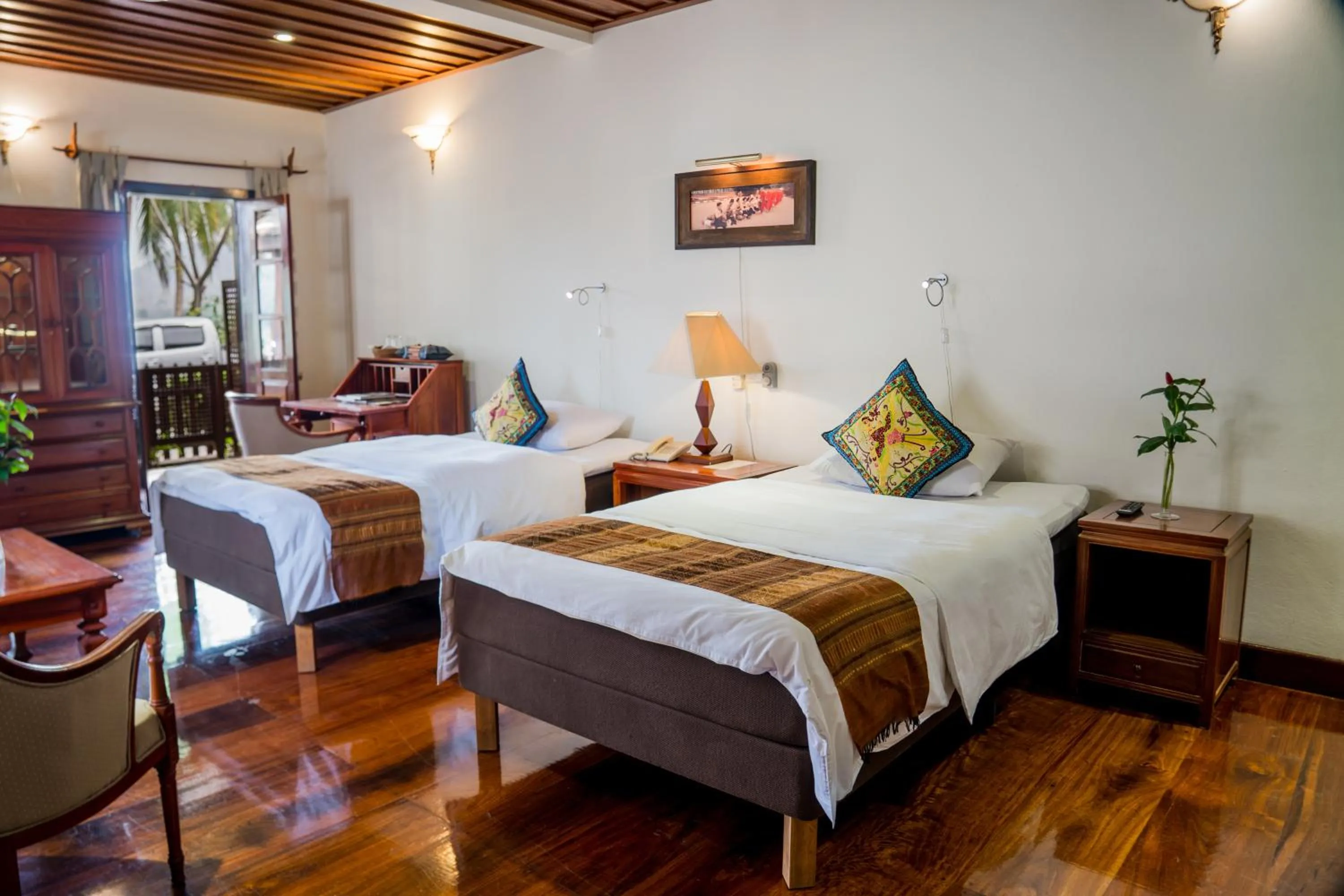 Bed in Mekong Riverview Hotel