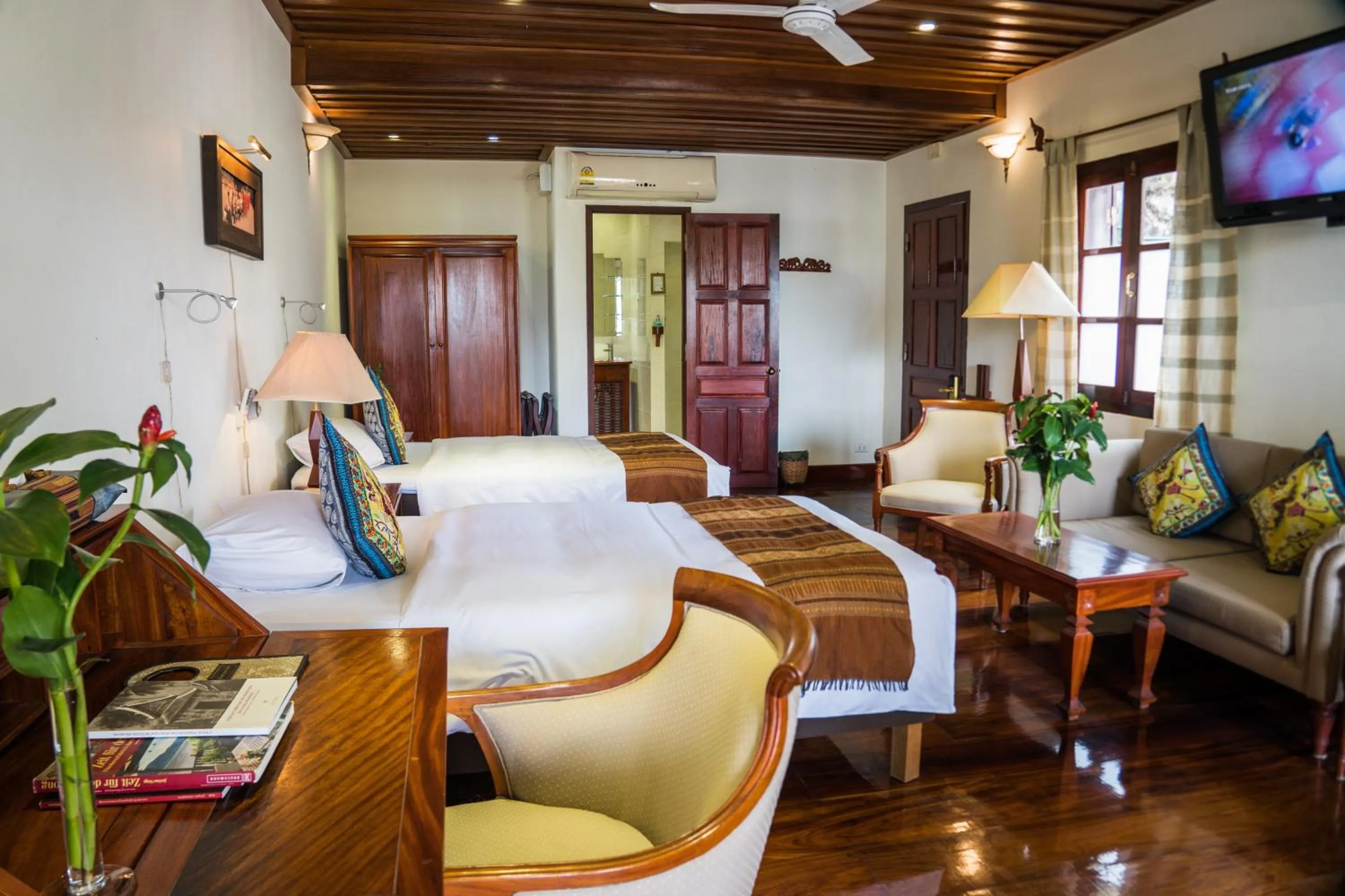 Bed in Mekong Riverview Hotel