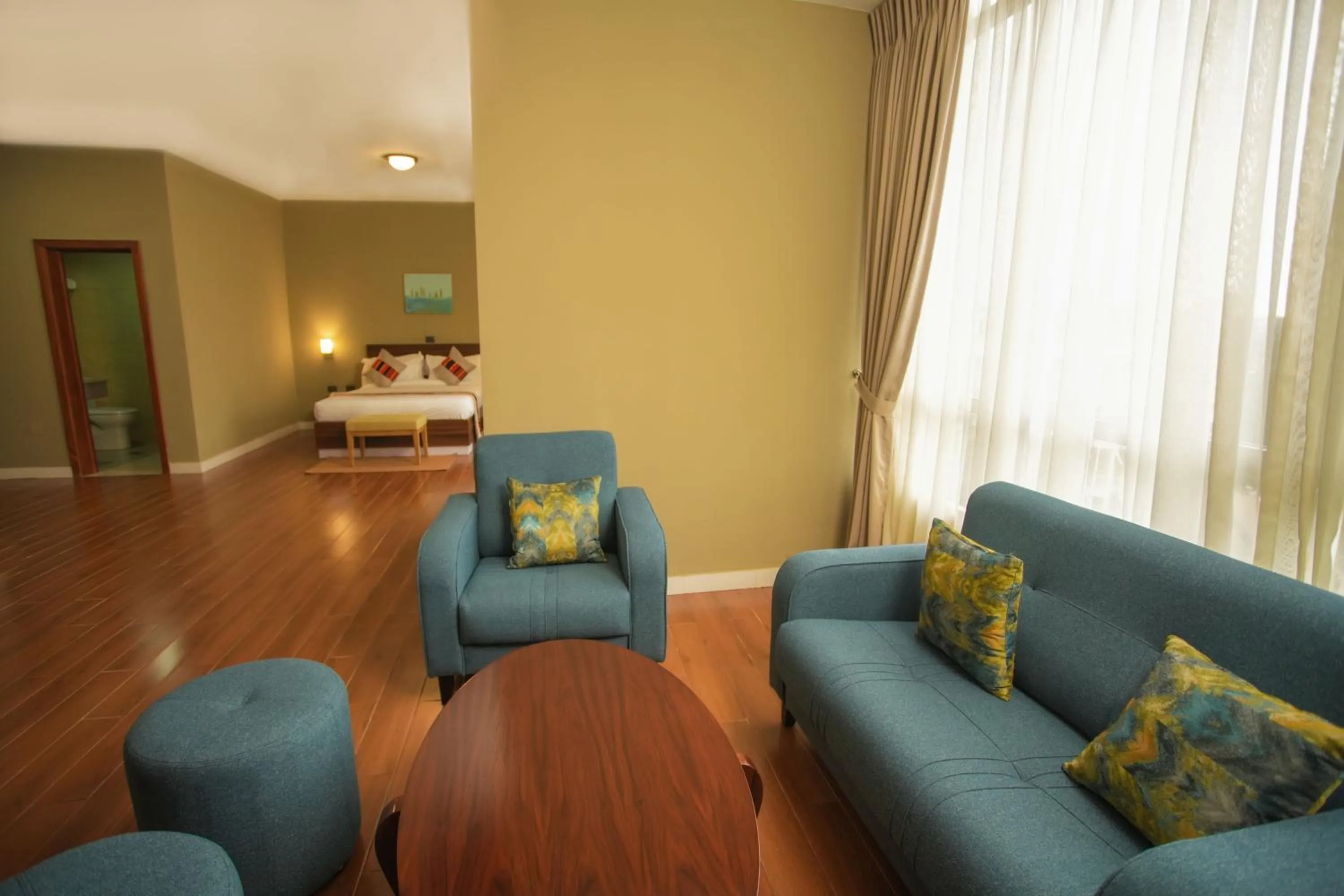 Seating area, Bed in Haile Hotel Wolaita