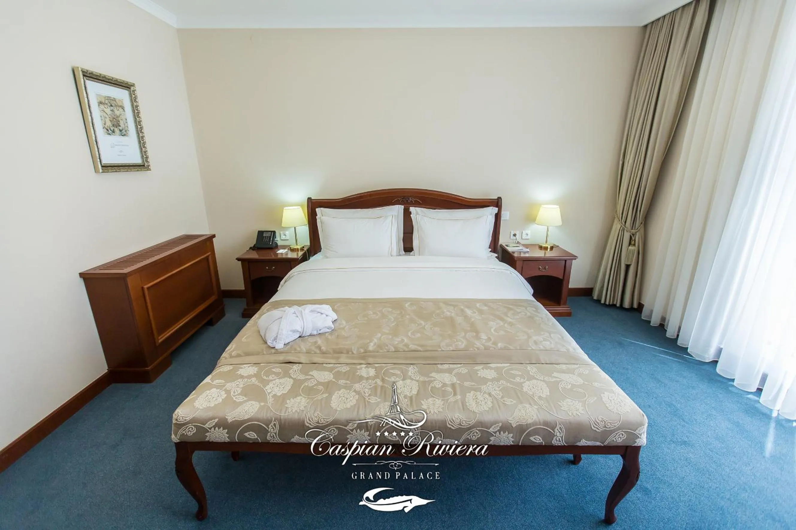 Bed in Caspian Riviera Grand Palace Hotel