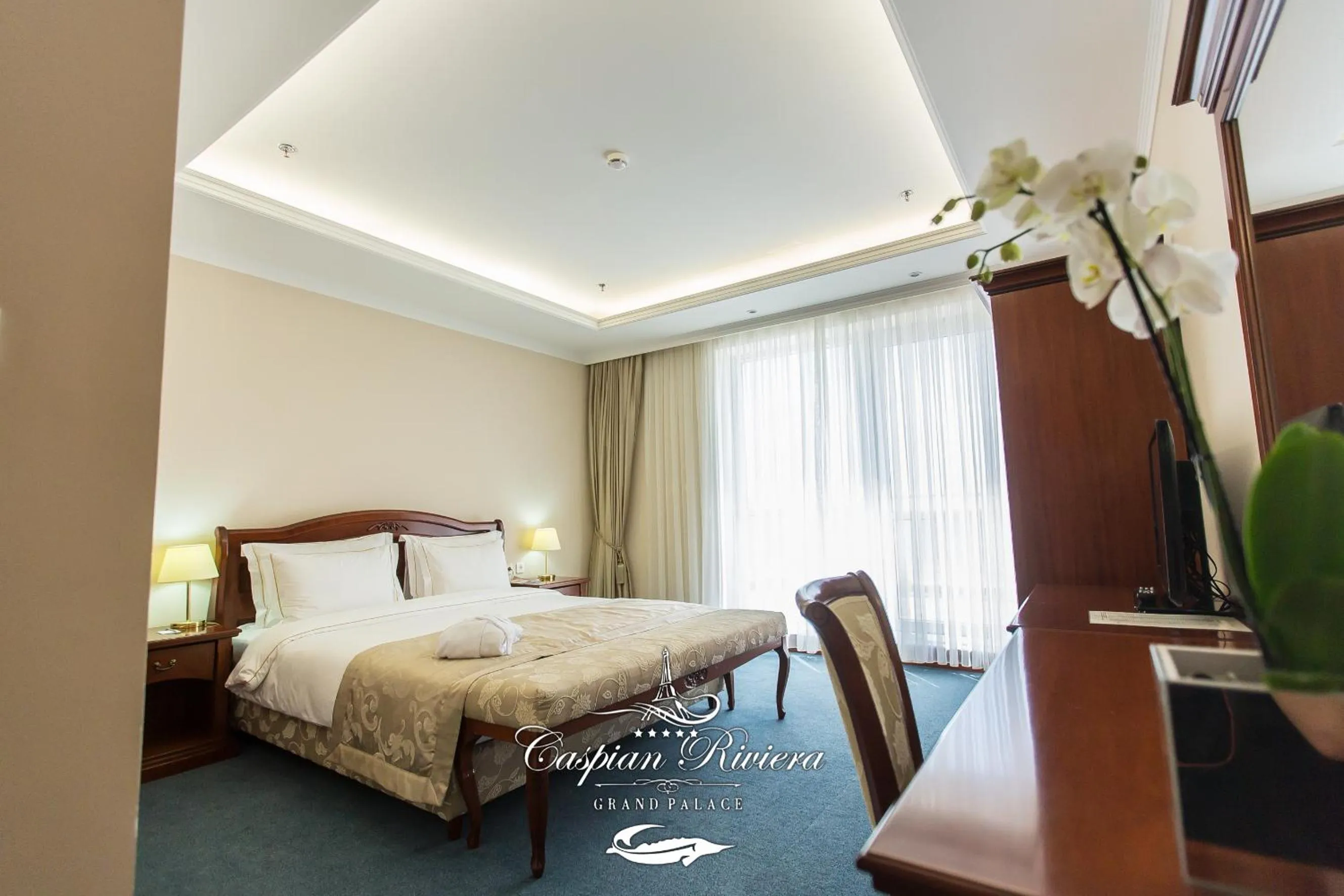 Bed in Caspian Riviera Grand Palace Hotel