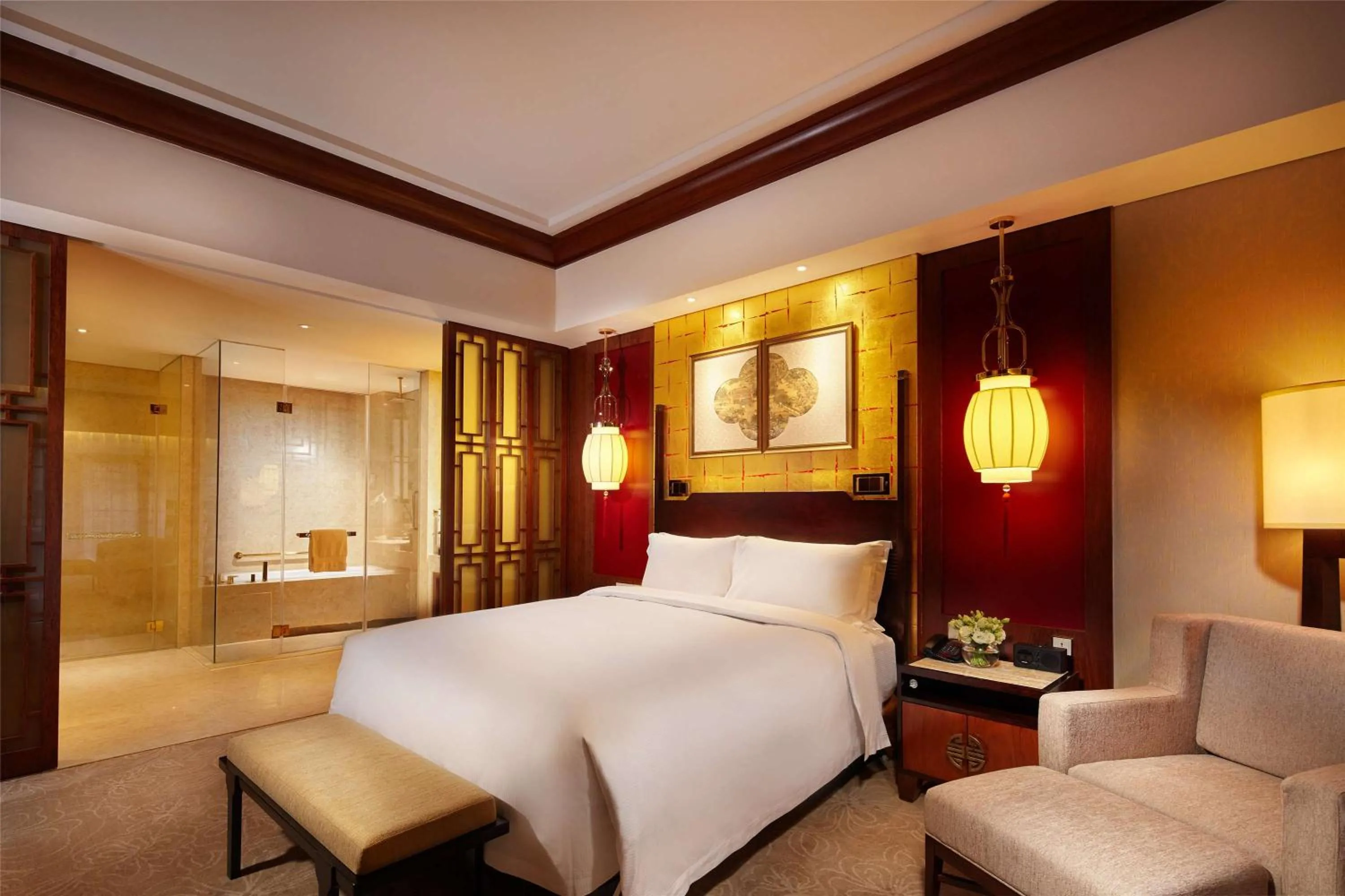 Bed in Hilton Tianjin Eco-City