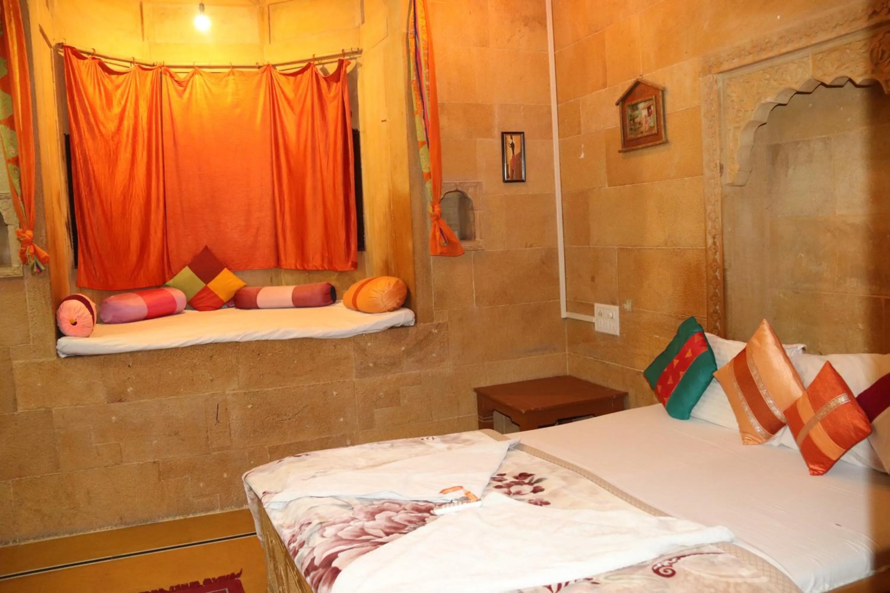Photo of the whole room, Bed in Hotel Pol Haveli Jaisalmer