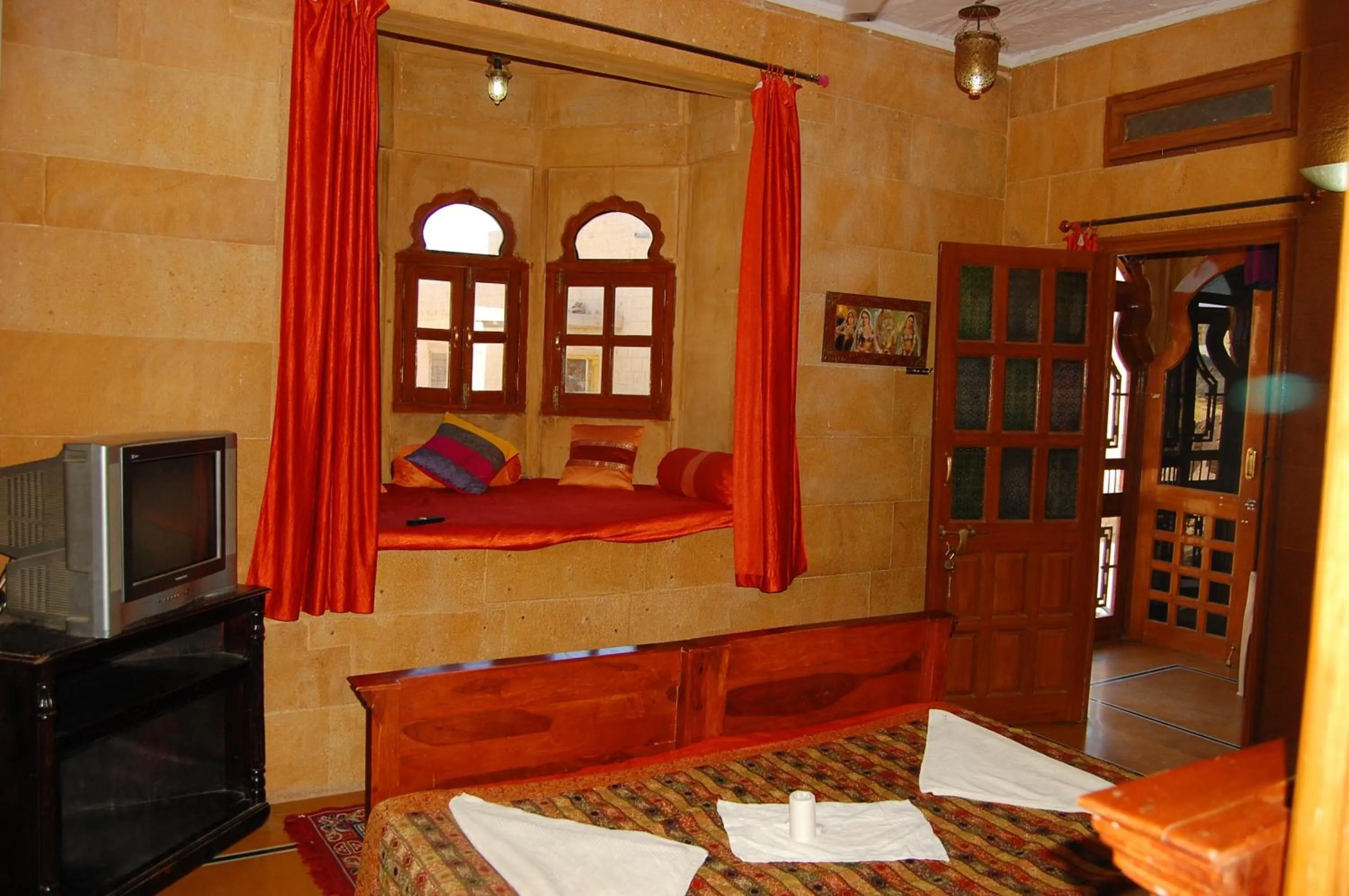 Seating area in Hotel Pol Haveli Jaisalmer