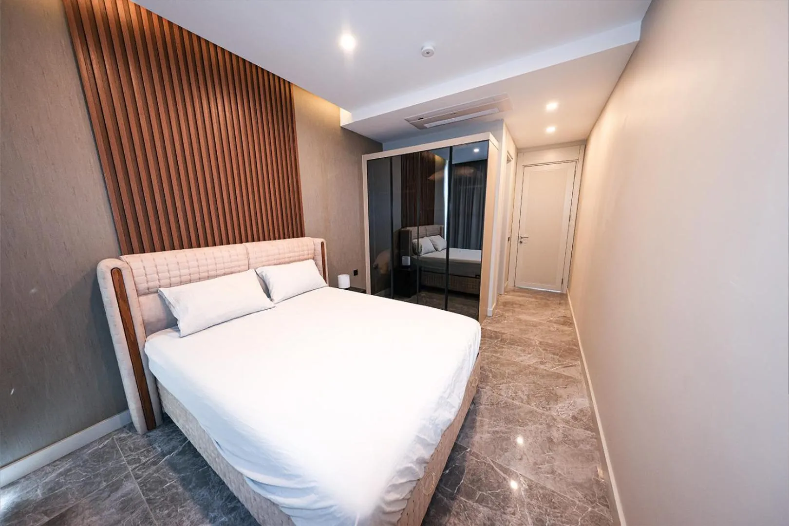 Bed in Bodrum Ada Apart Otel Turgutreis