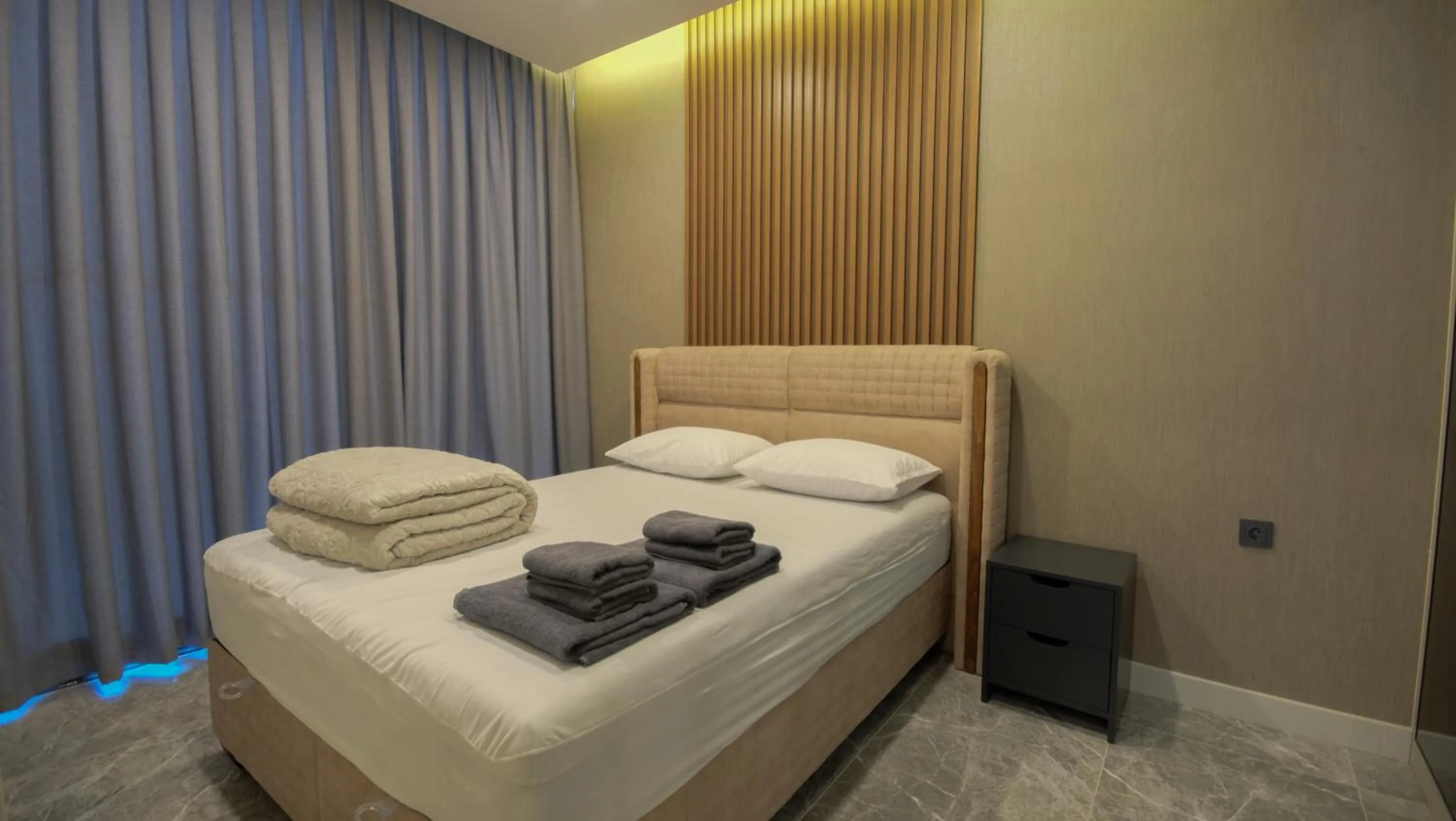 Bedroom, Bed in Bodrum Ada Apart Otel Turgutreis