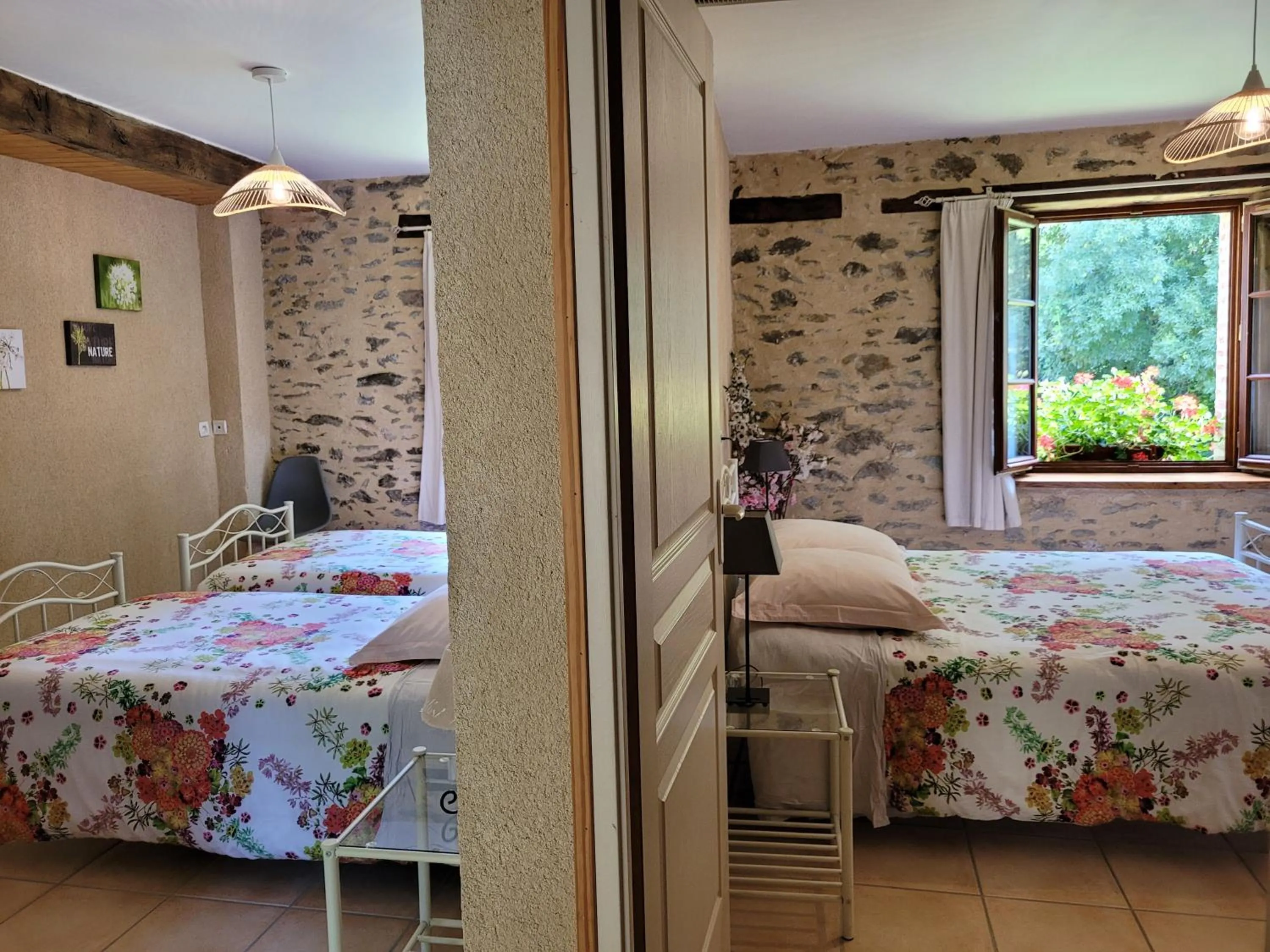 Bedroom, Bed in Le Moulin de Drapras
