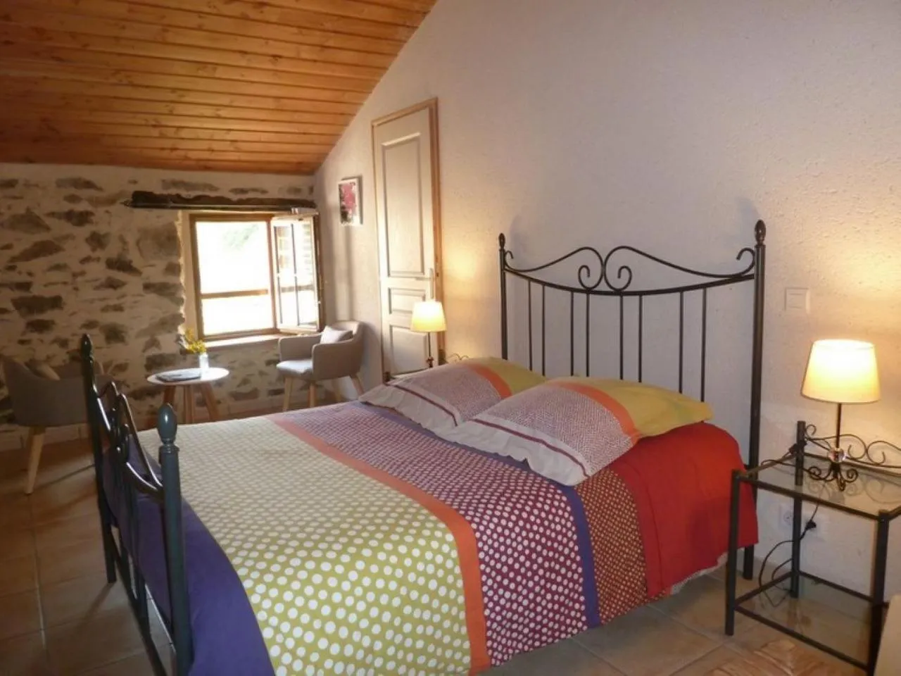 Bedroom, Bed in Le Moulin de Drapras