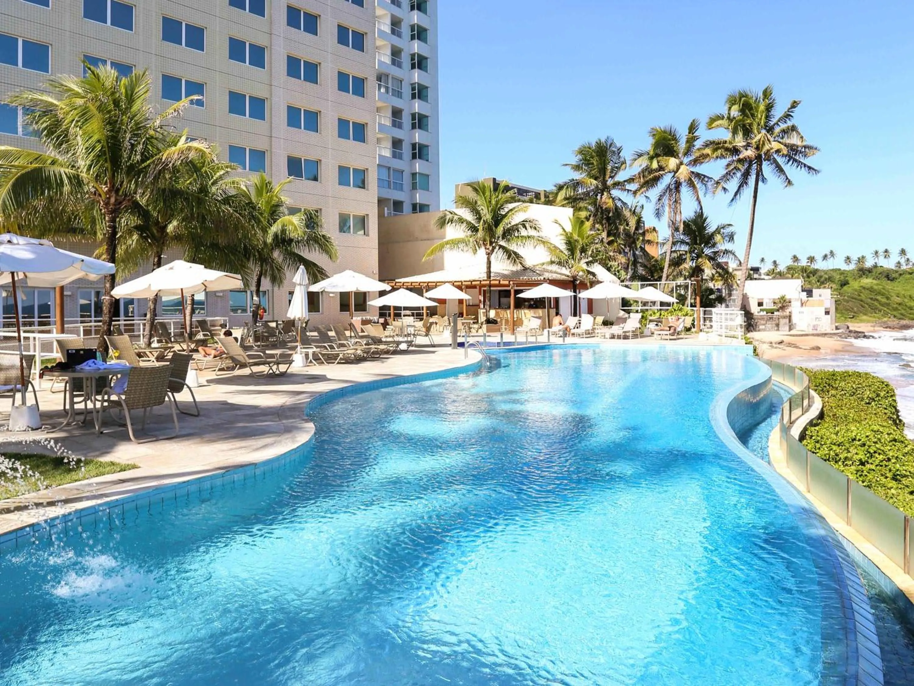 Pool view in Mercure Salvador Rio Vermelho