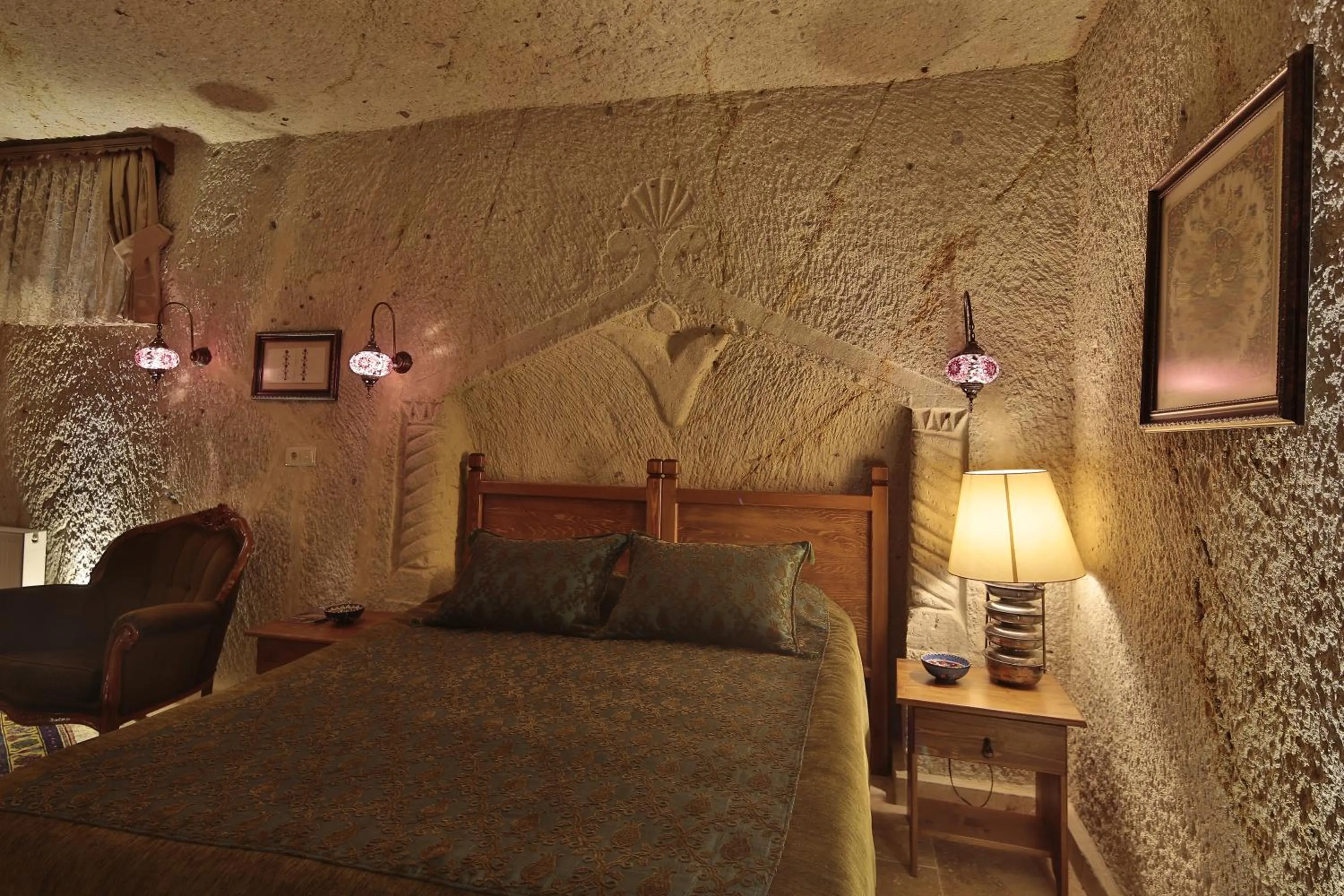 Bed in Turkish Cave House