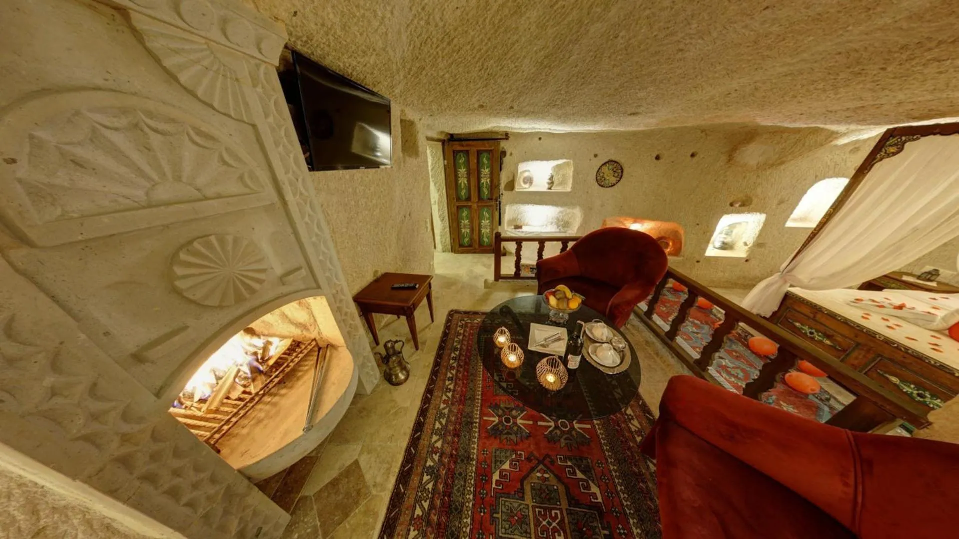 Seating area in Turkish Cave House