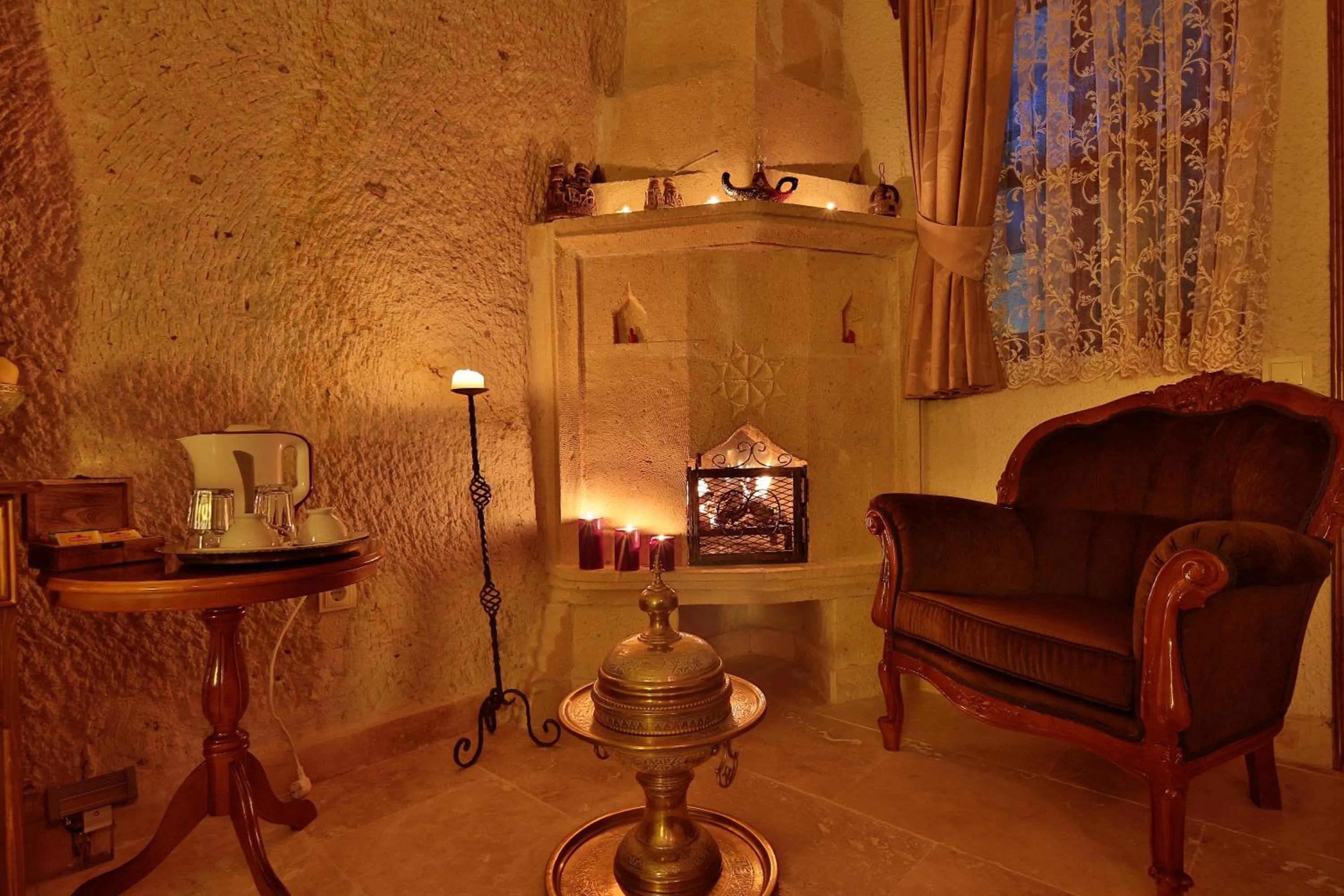 Seating area in Turkish Cave House
