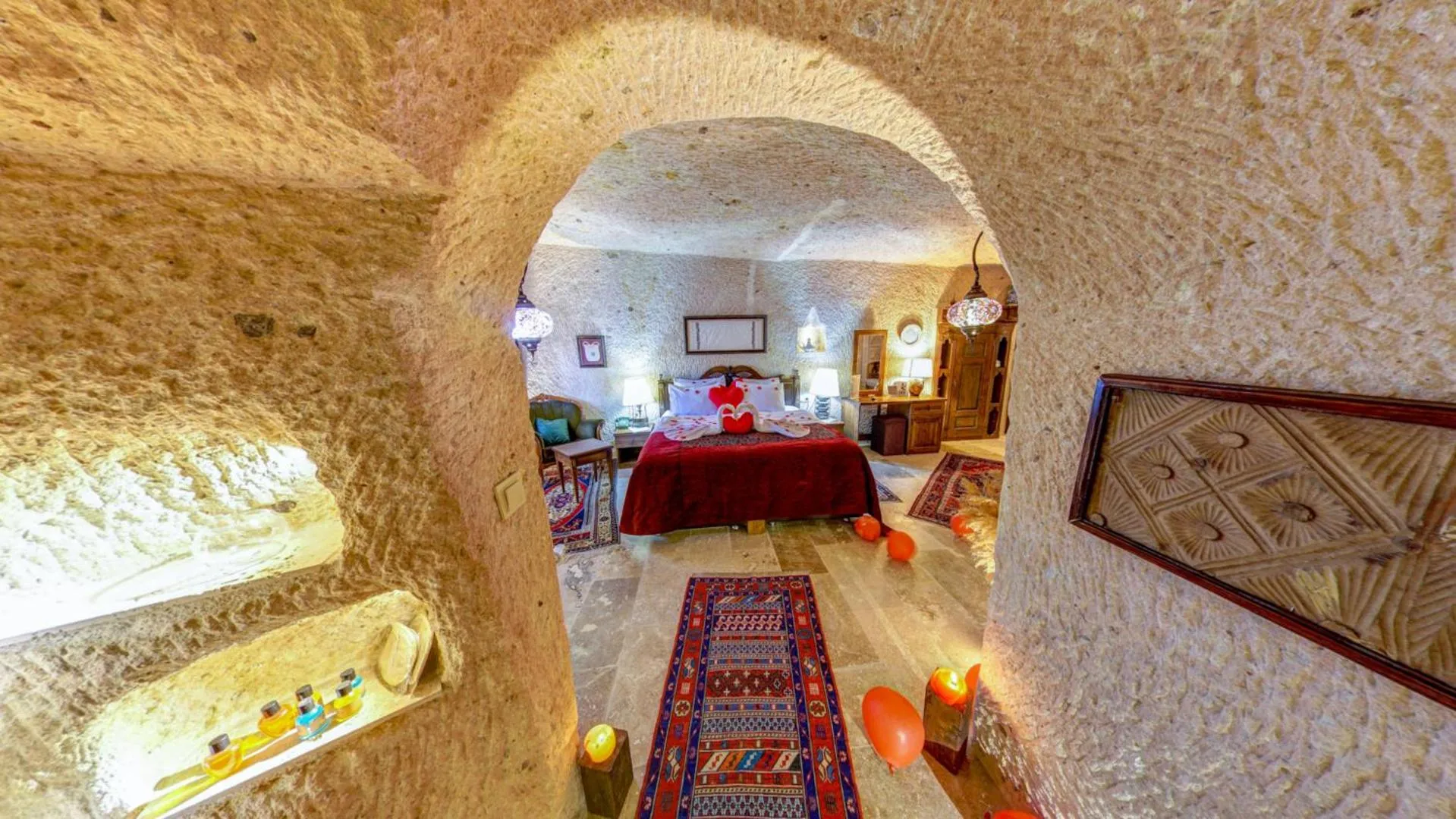 Bed in Turkish Cave House