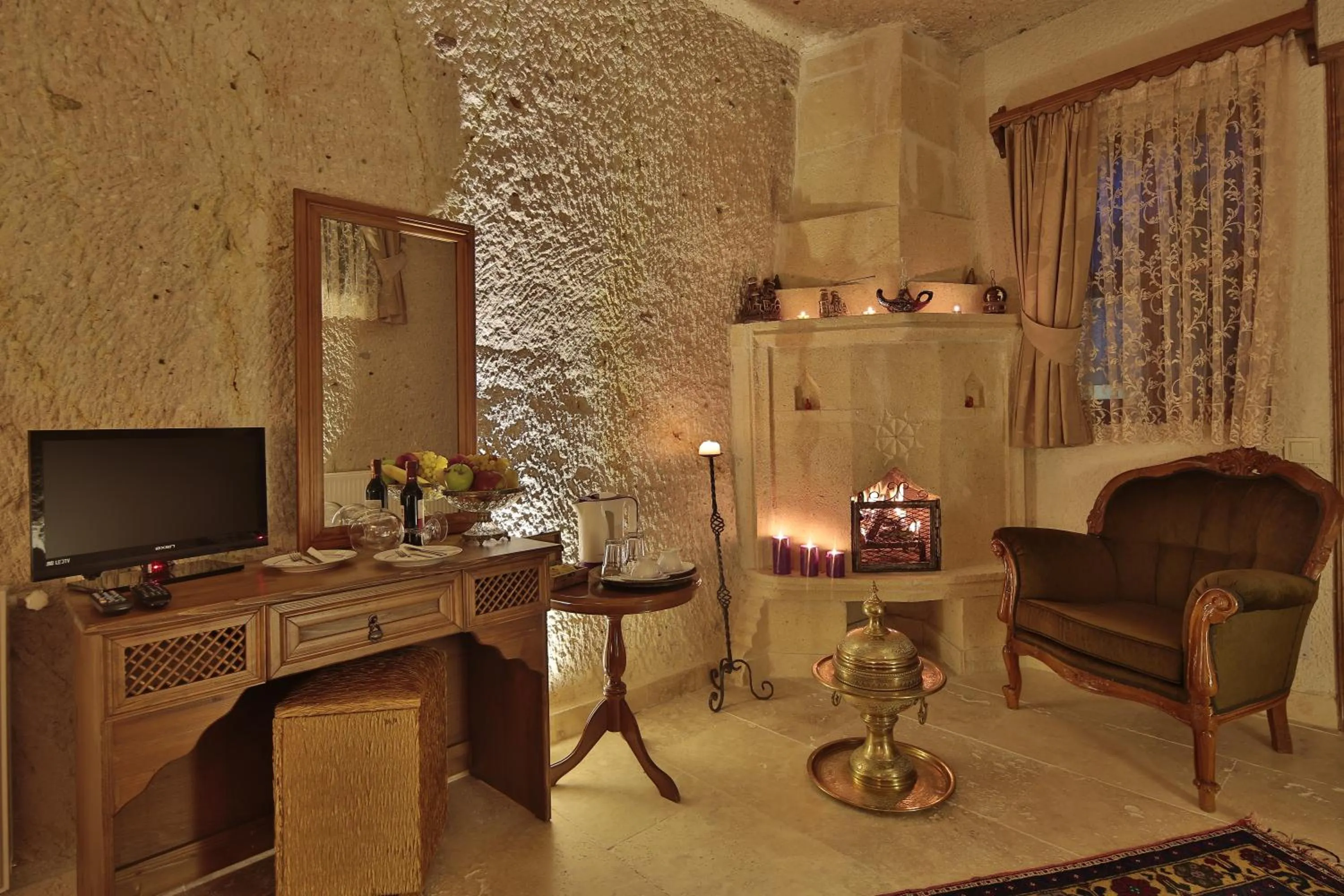 Bed in Turkish Cave House