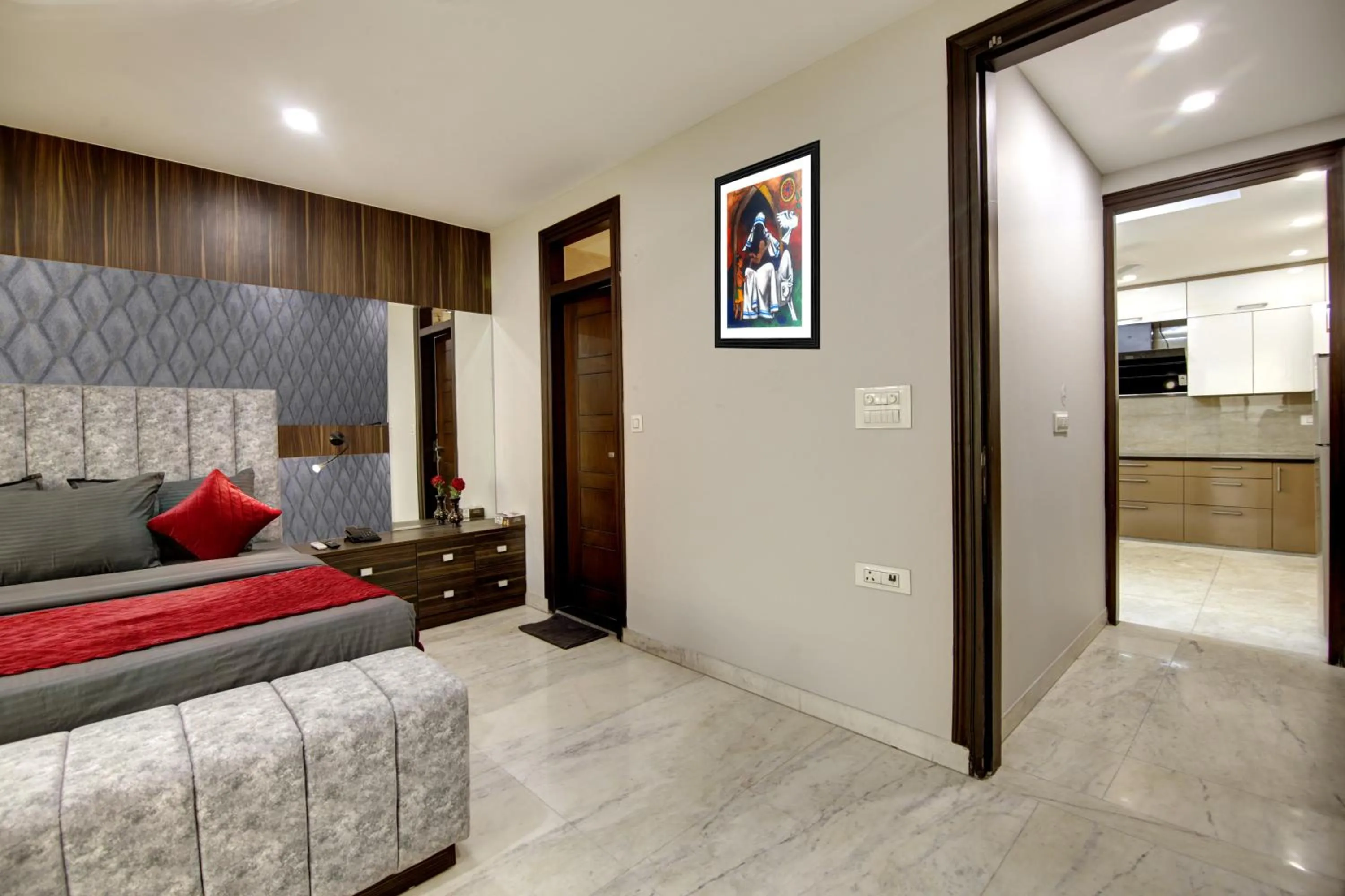 Bed in SONESTA LUXURY APARTMENT