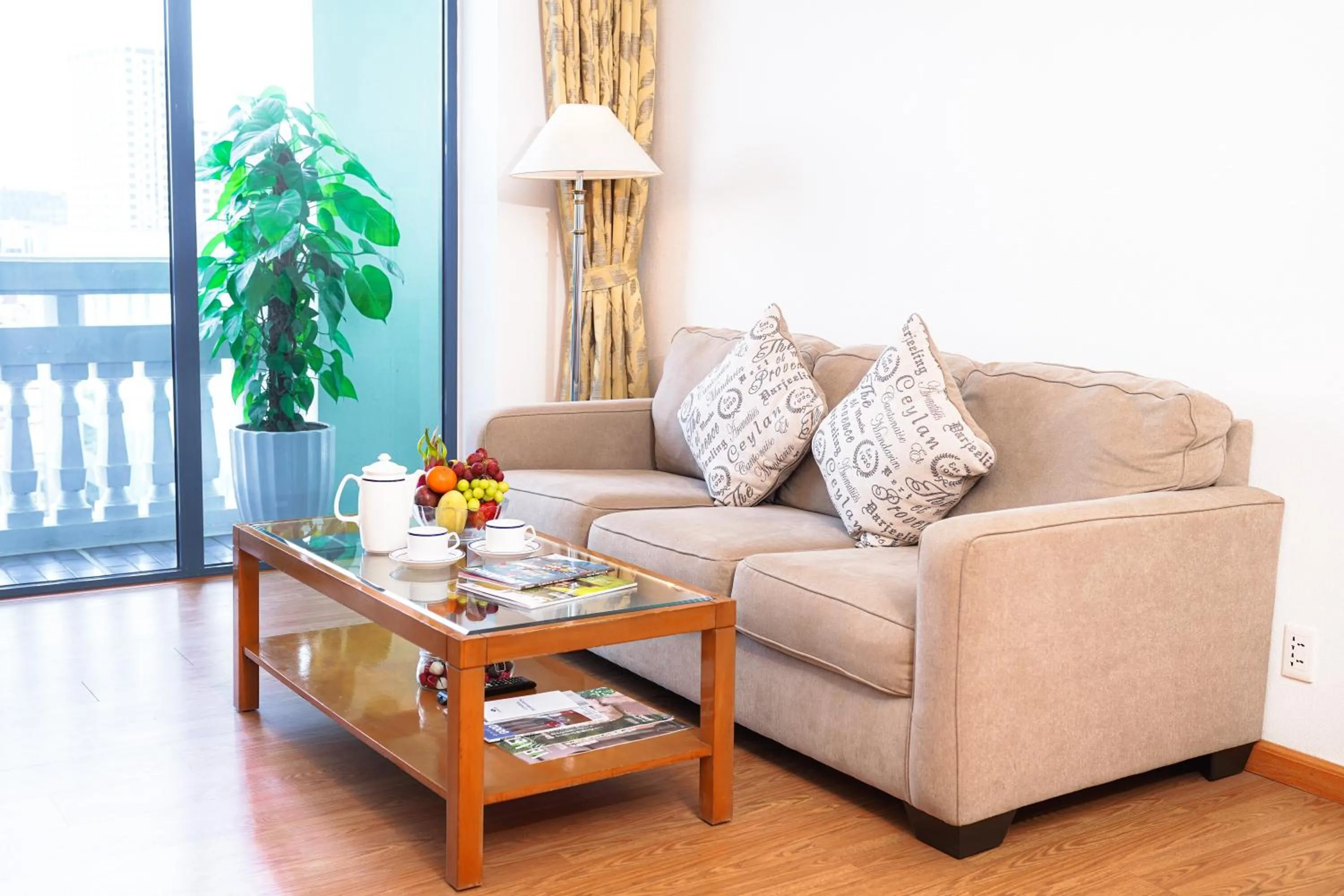 Living room in Daeha Serviced Apartment