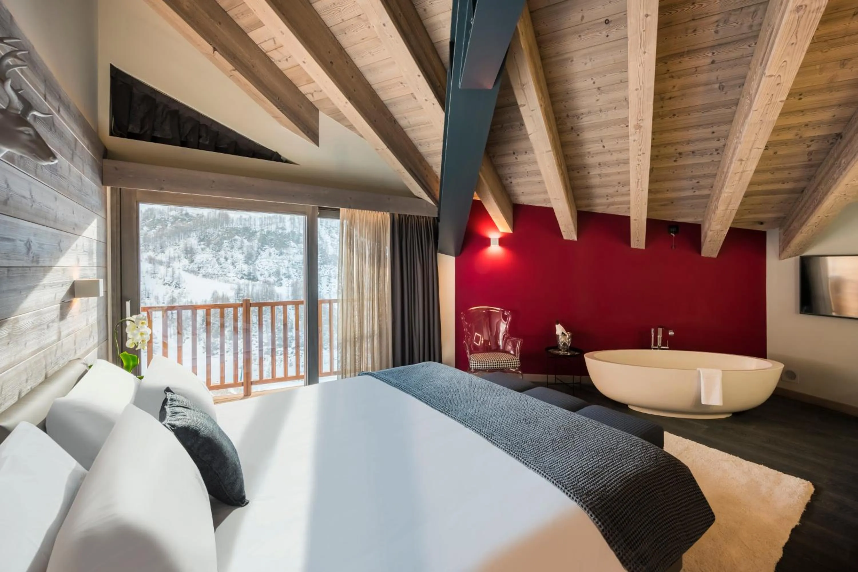 Bed in Hotel Principe delle Nevi