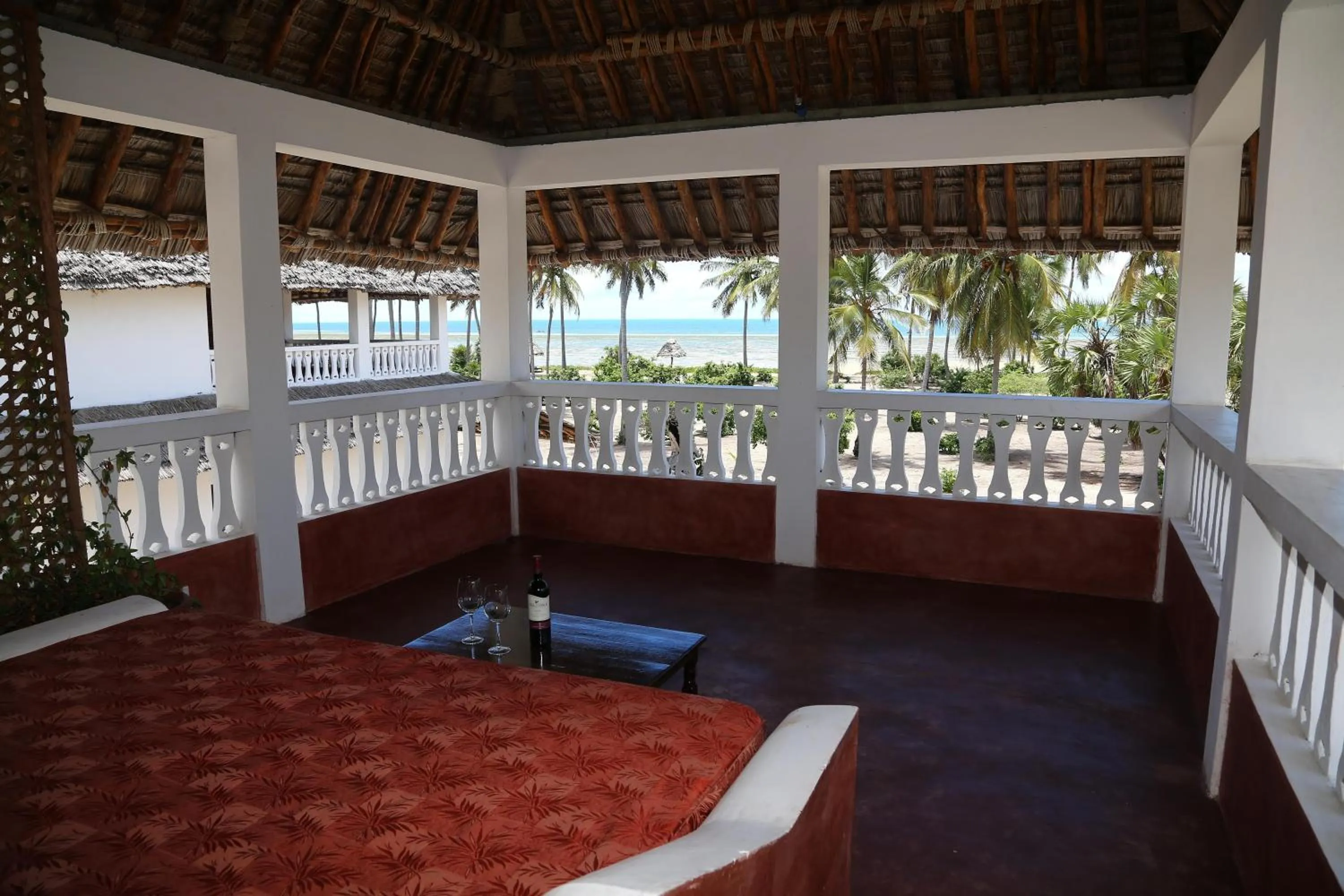 Balcony/Terrace, Bed in Kijongo Bay Beach Resort