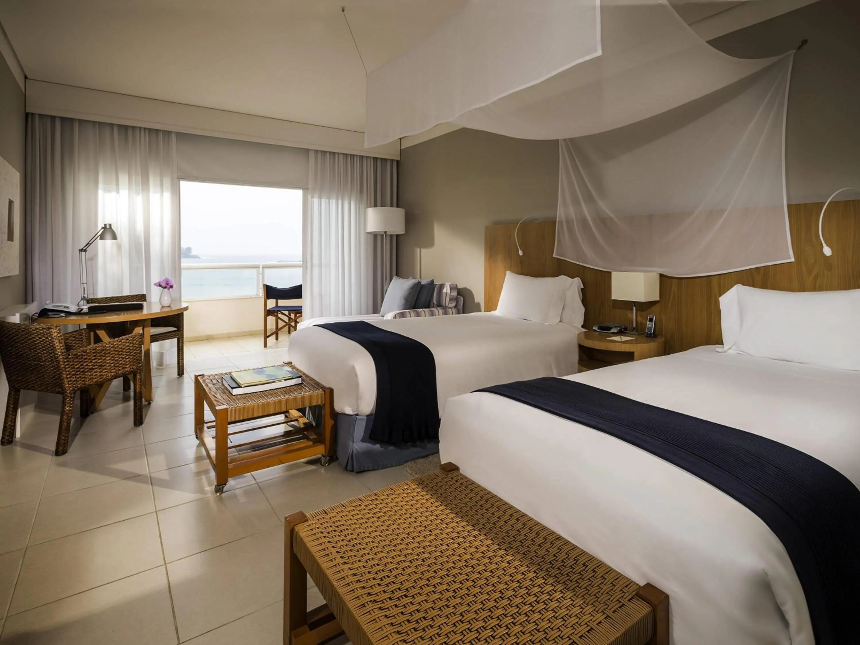 Bedroom, Bed in Hotel Jequitimar Guaruja Resort & Spa by Accor - Ex Sofitel