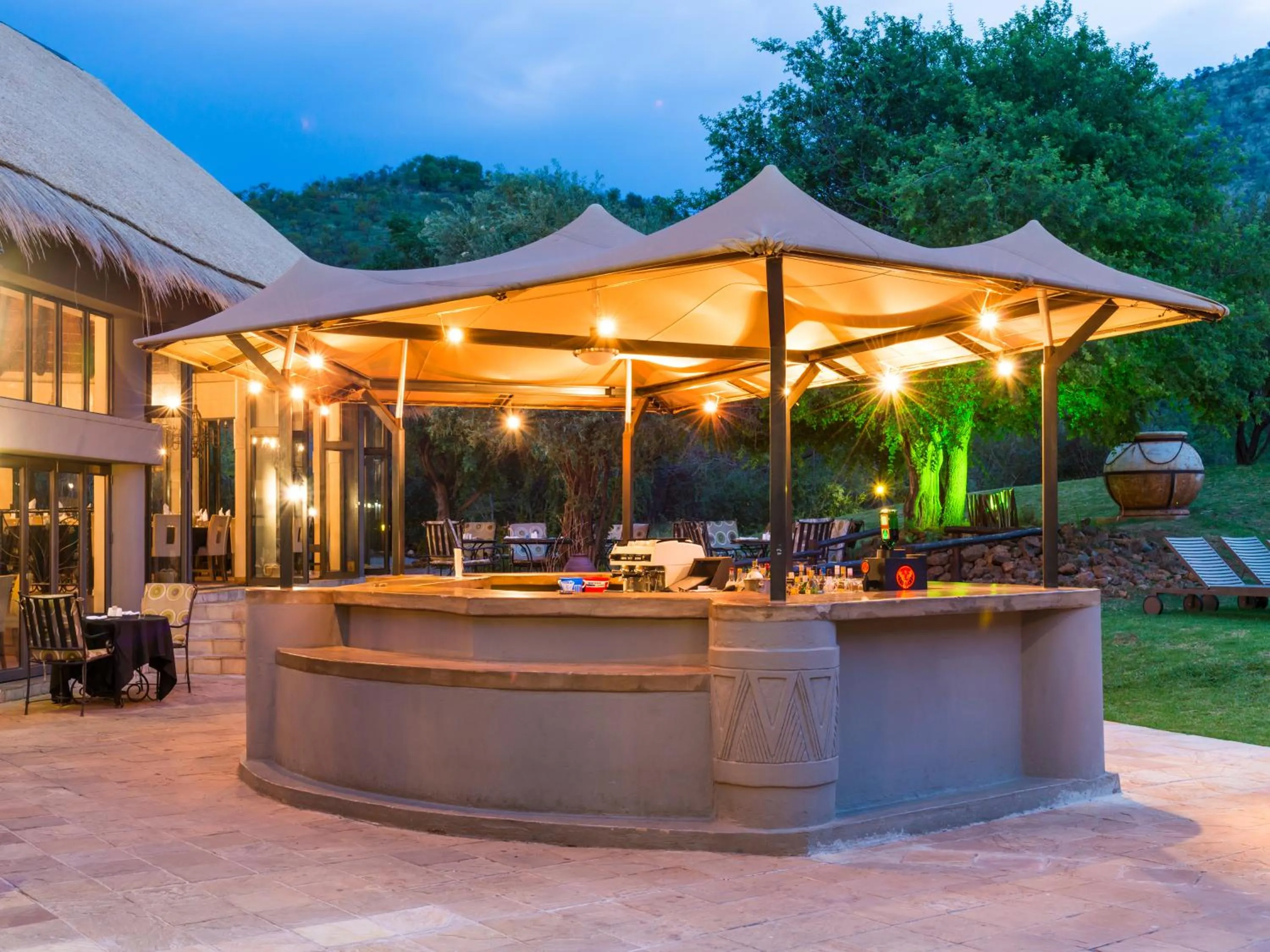 Lounge or bar in Ivory Tree Game Lodge