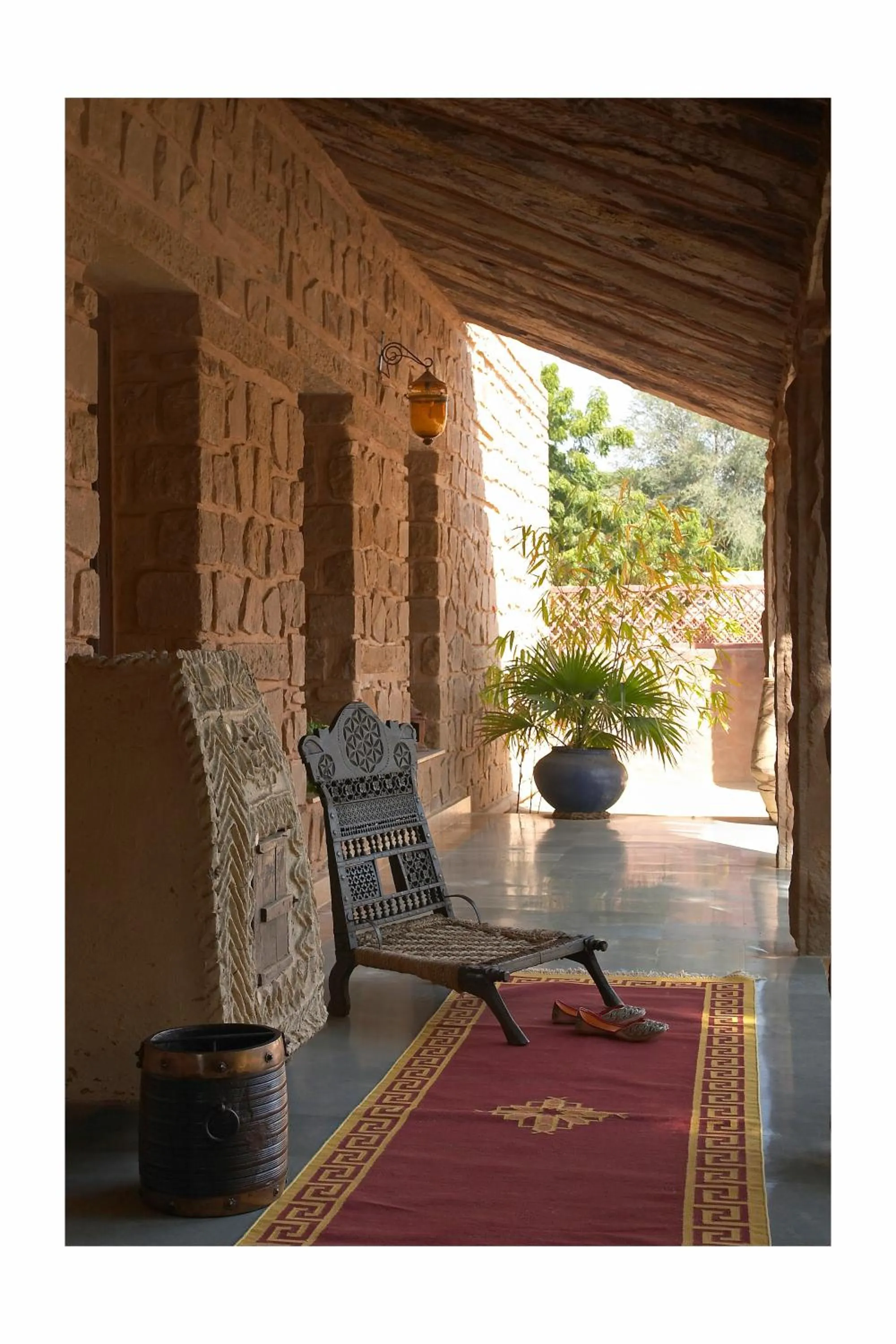Seating area in MANVĀR SHERGARH, THE DESERT RESORT