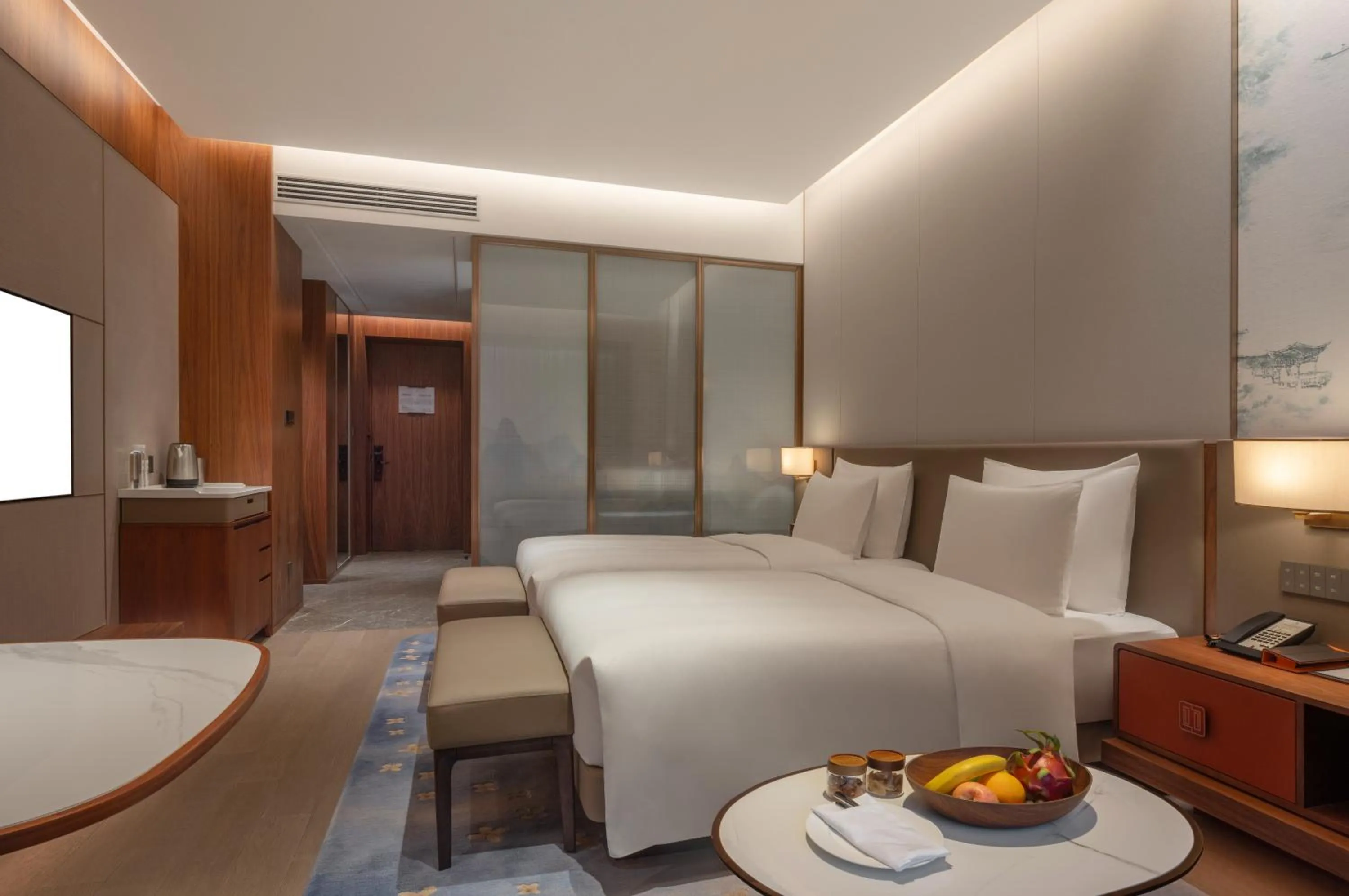 Living room, Bed in Suzhou International Conference Hotel