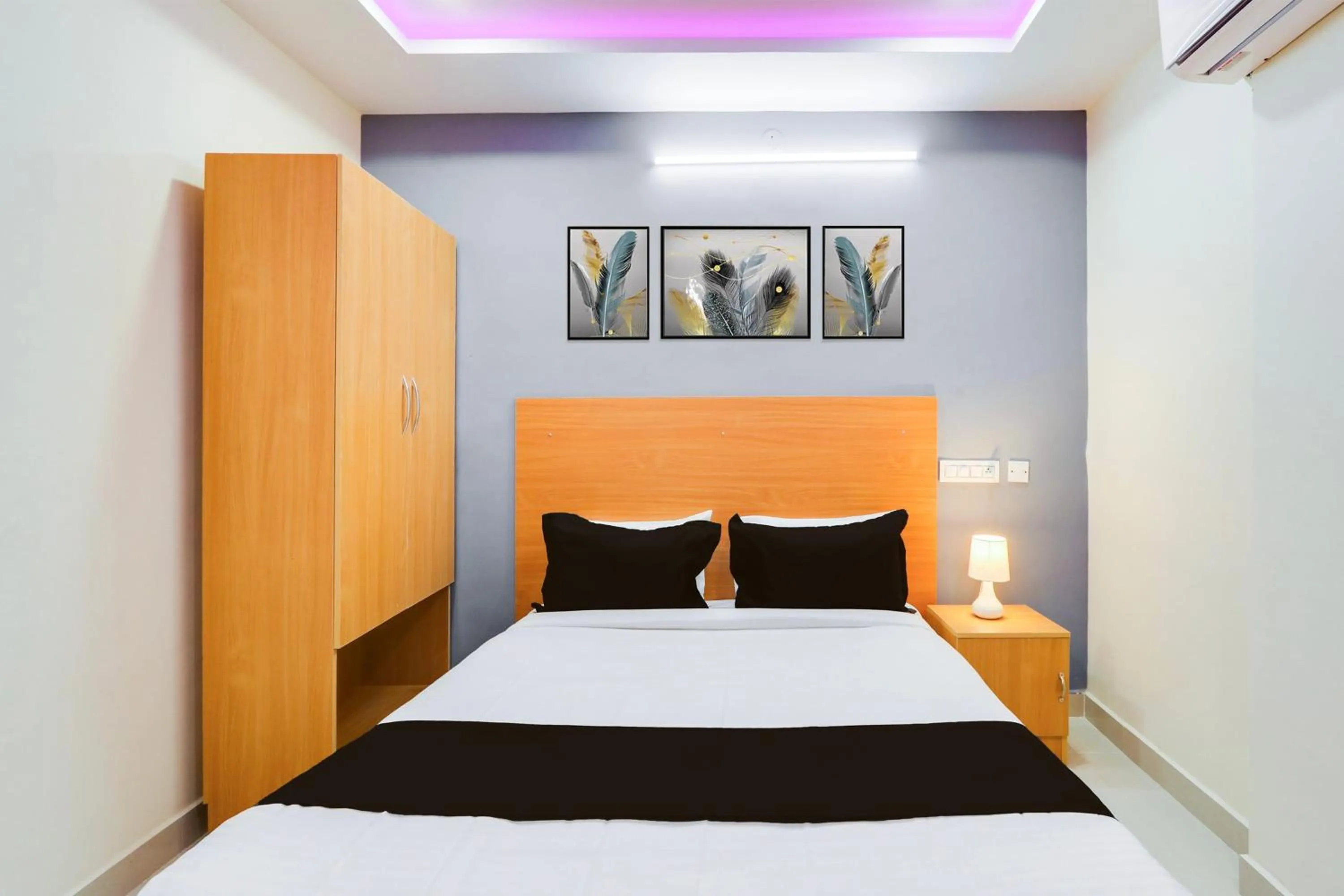 Bedroom, Bed in Super Townhouse Gachibowli Near Sky View