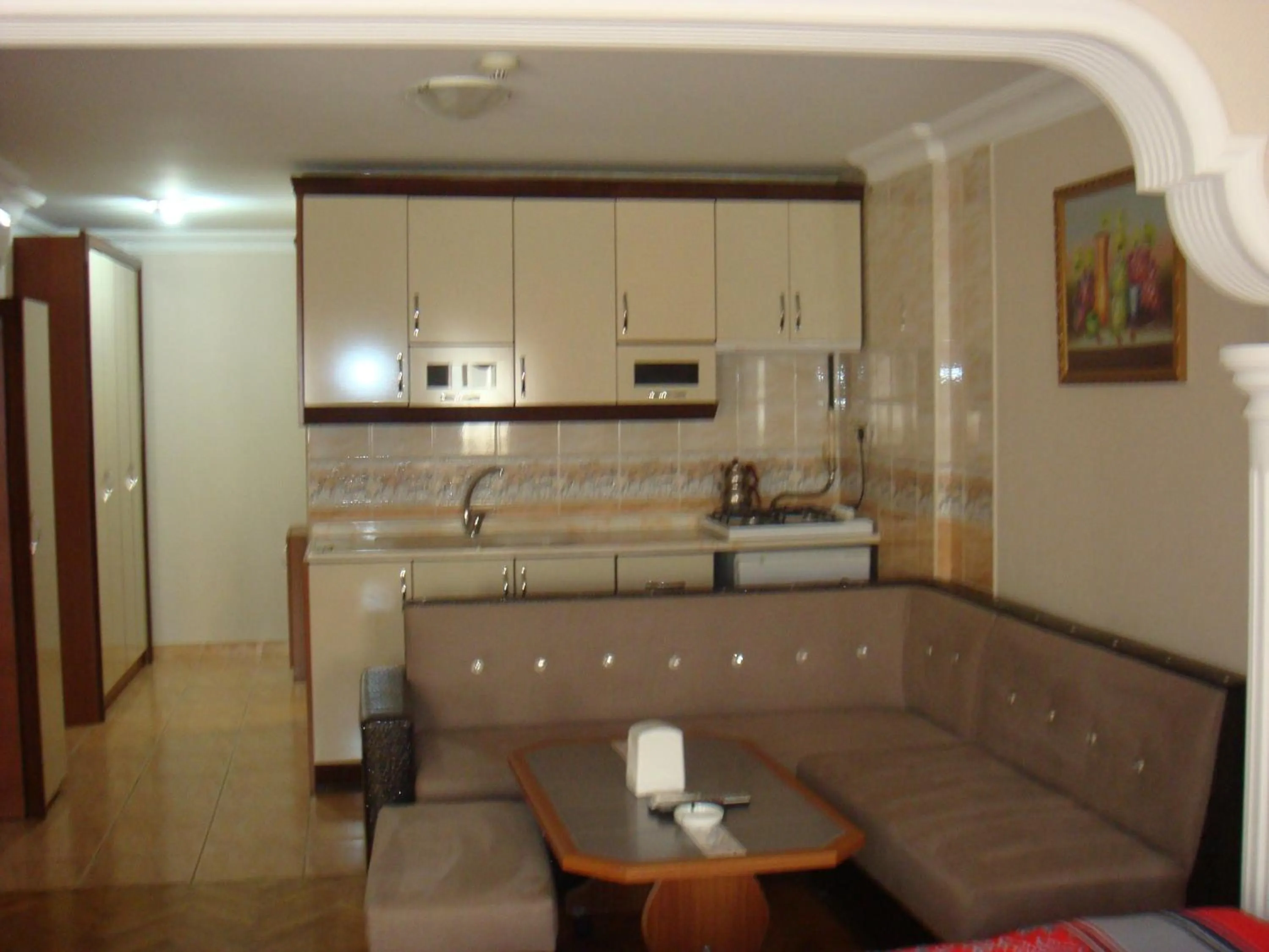 Kitchen or kitchenette in Konak Apart Hotel
