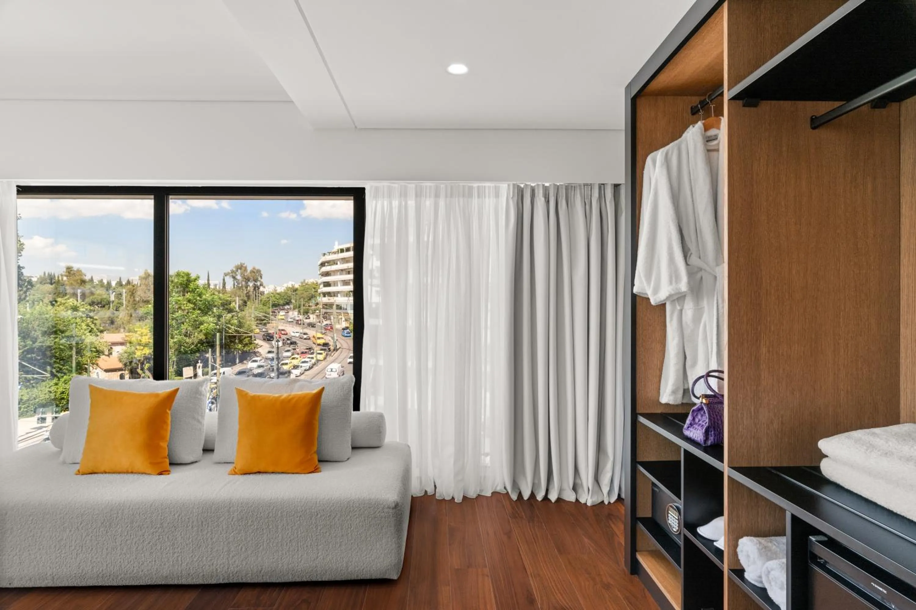 View (from property/room), Bed in The Athenaeum Luxury Hotel