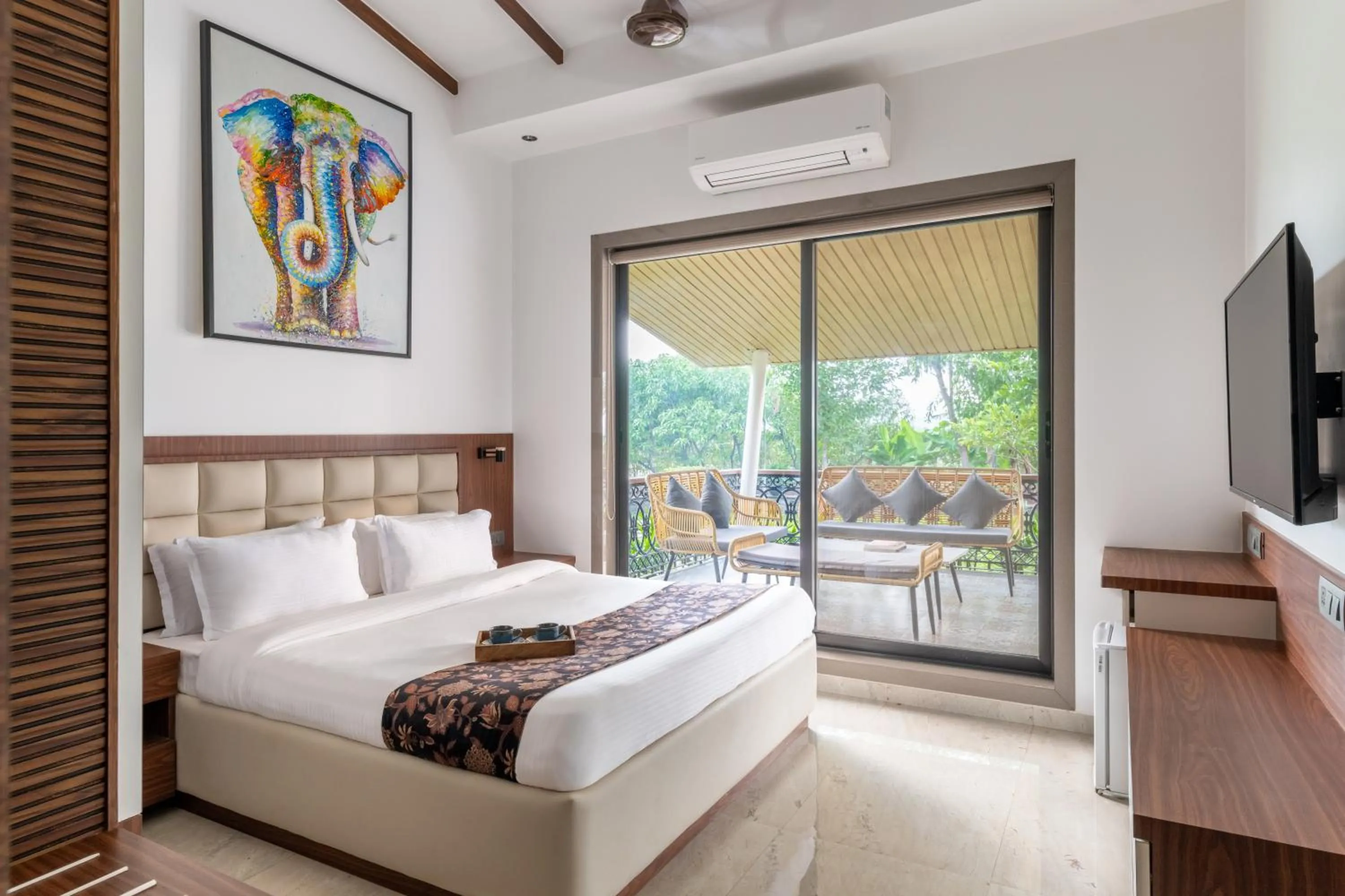 Bedroom, Bed in Energise Soul Retreat By ELIVAAS, Trimbakeshwar Nashik