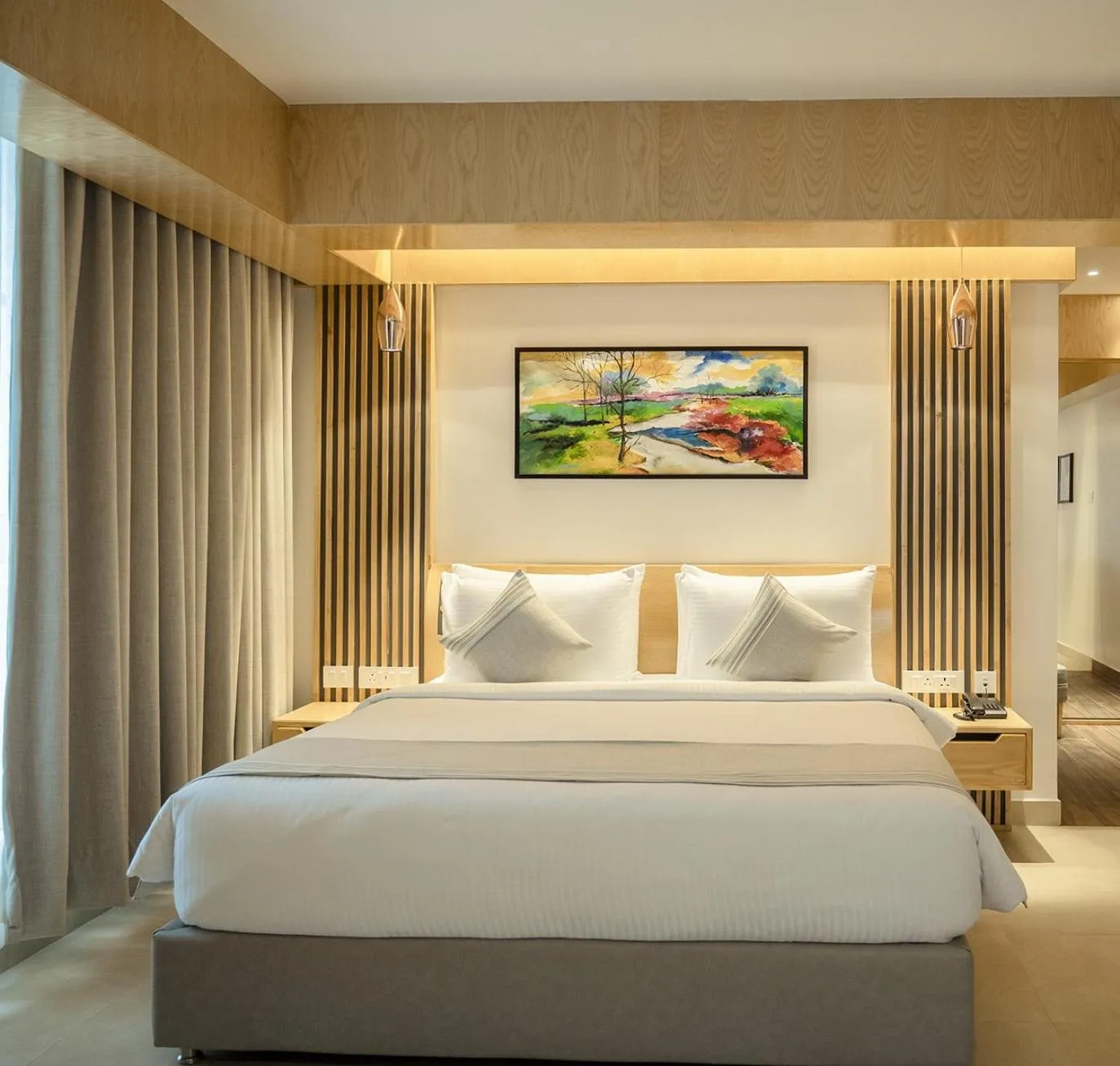 Bed in HOTEL LAKE VIEW