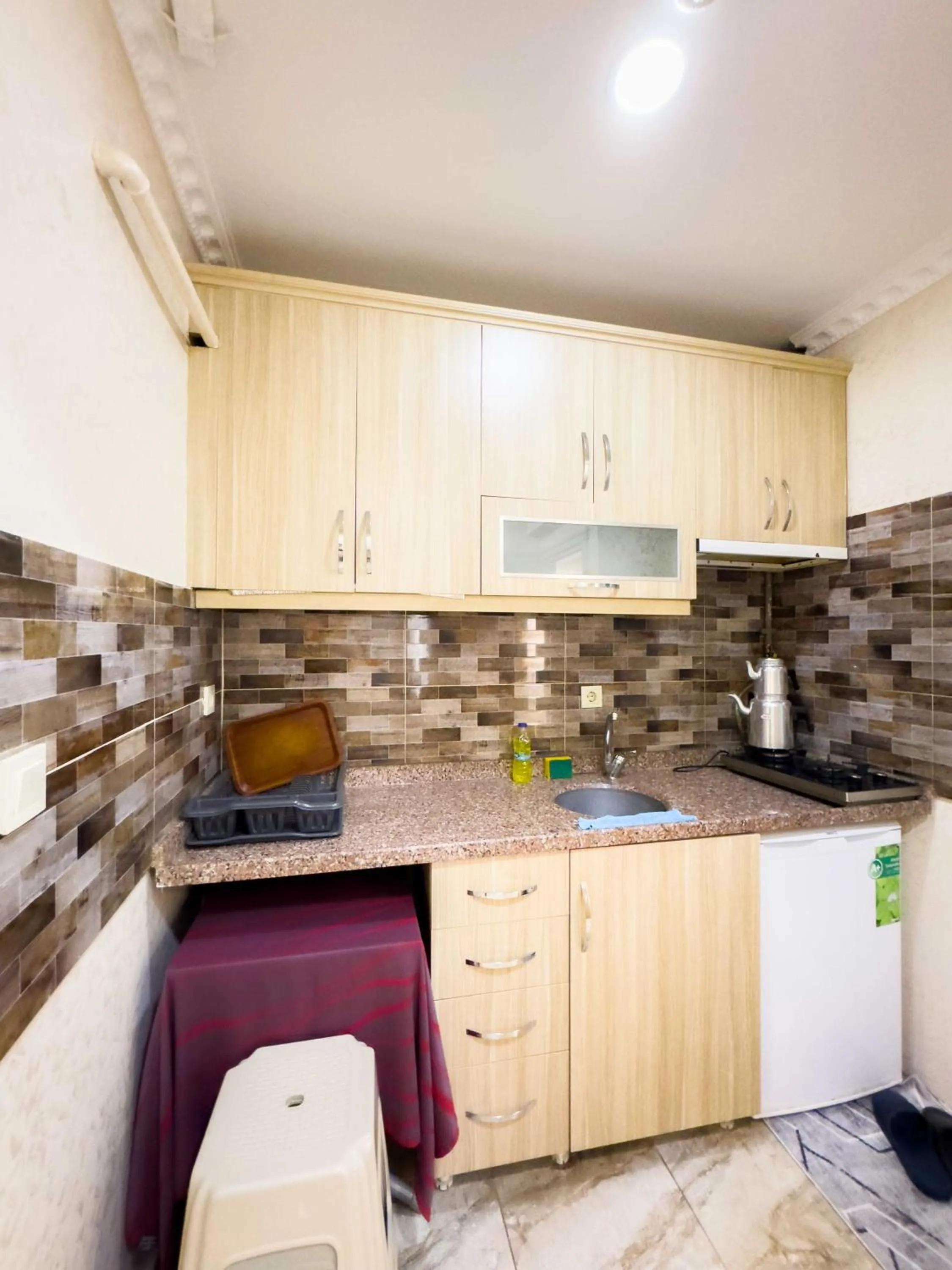 Kitchen or kitchenette in Öz Dünya Hotel