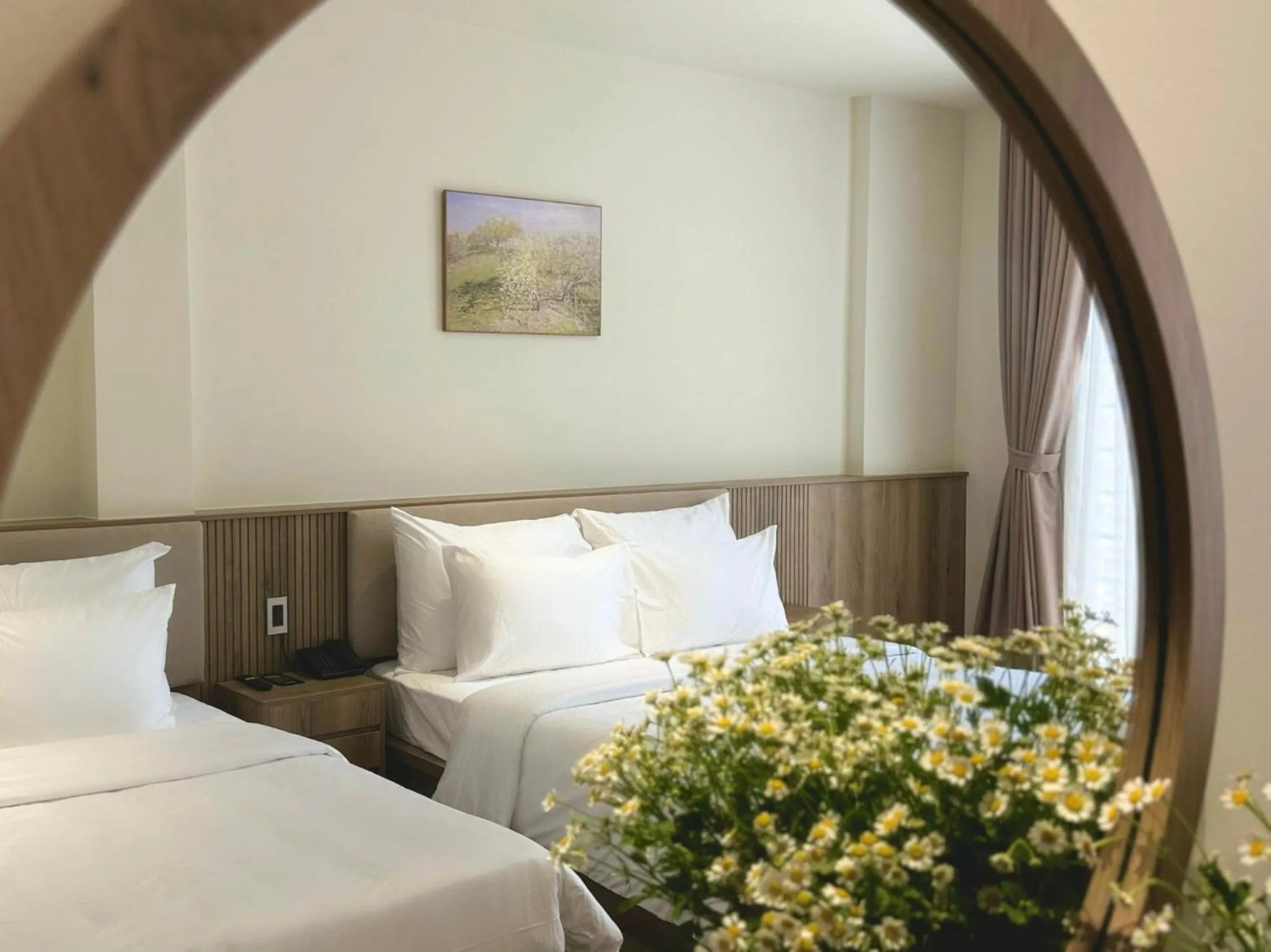 Decorative detail, Bed in Túi Ba Gang Central Hotel