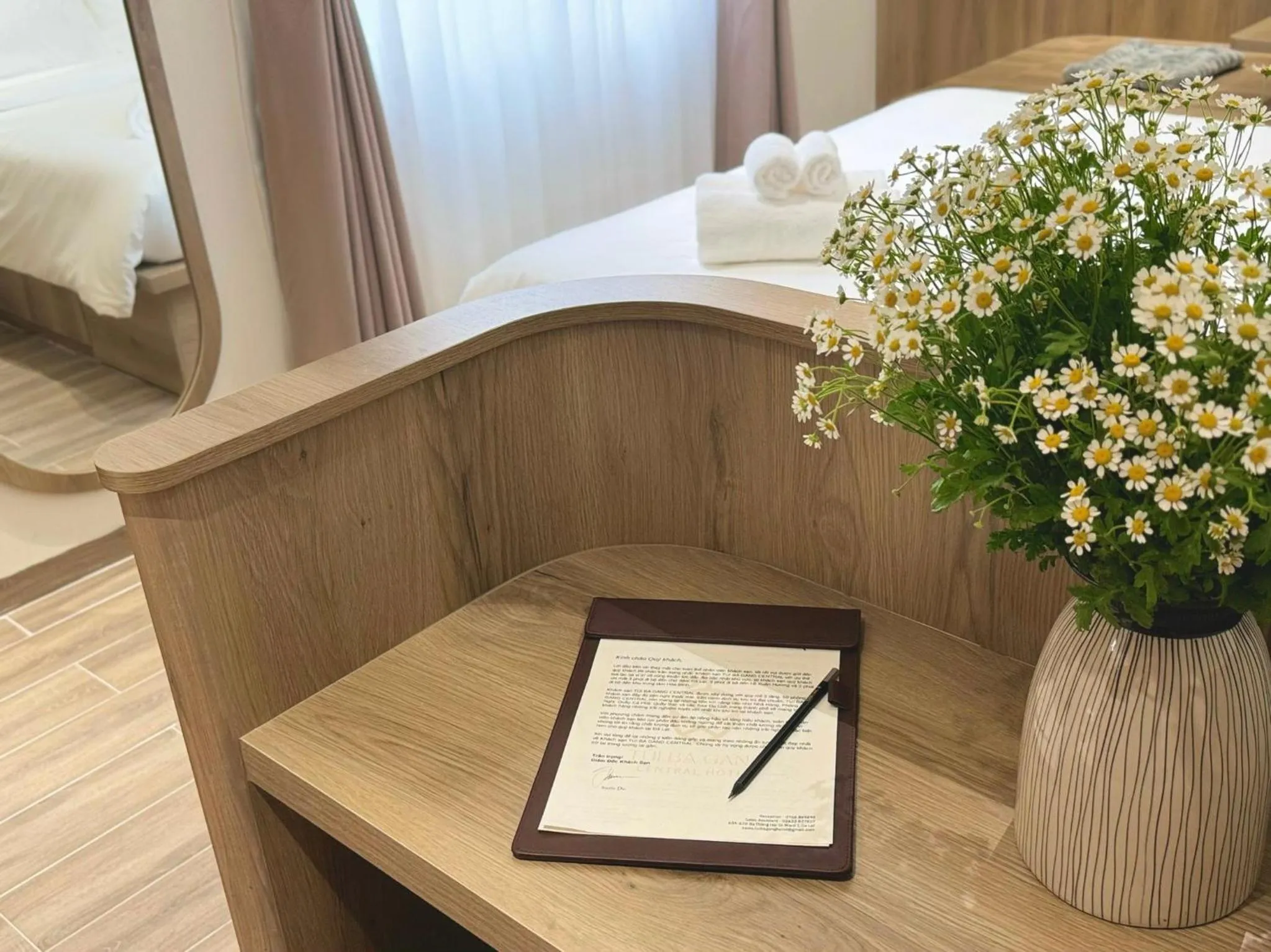 Decorative detail, Bed in Túi Ba Gang Central Hotel