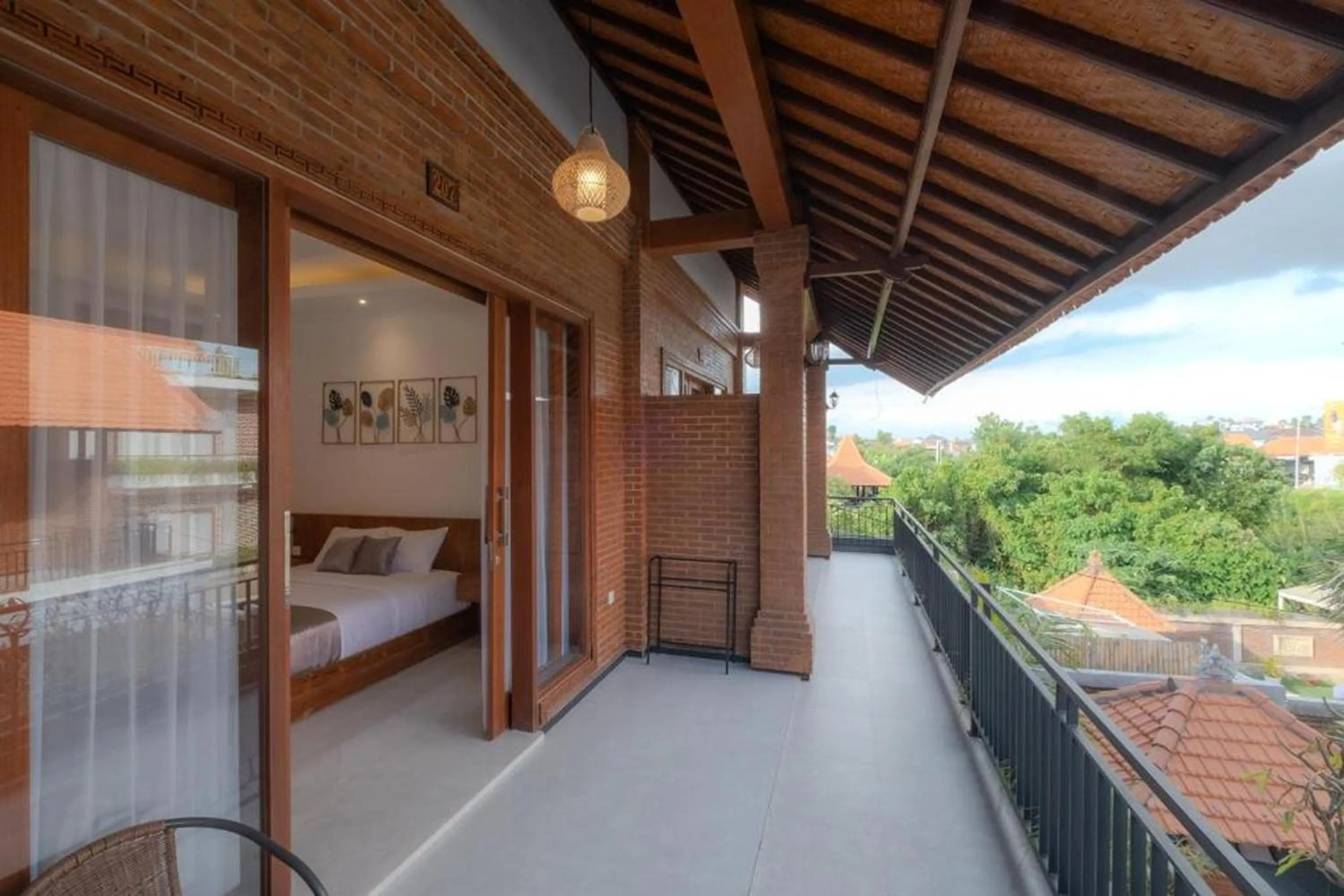 View (from property/room), Bed in Bali Bata Canggu Guesthouse