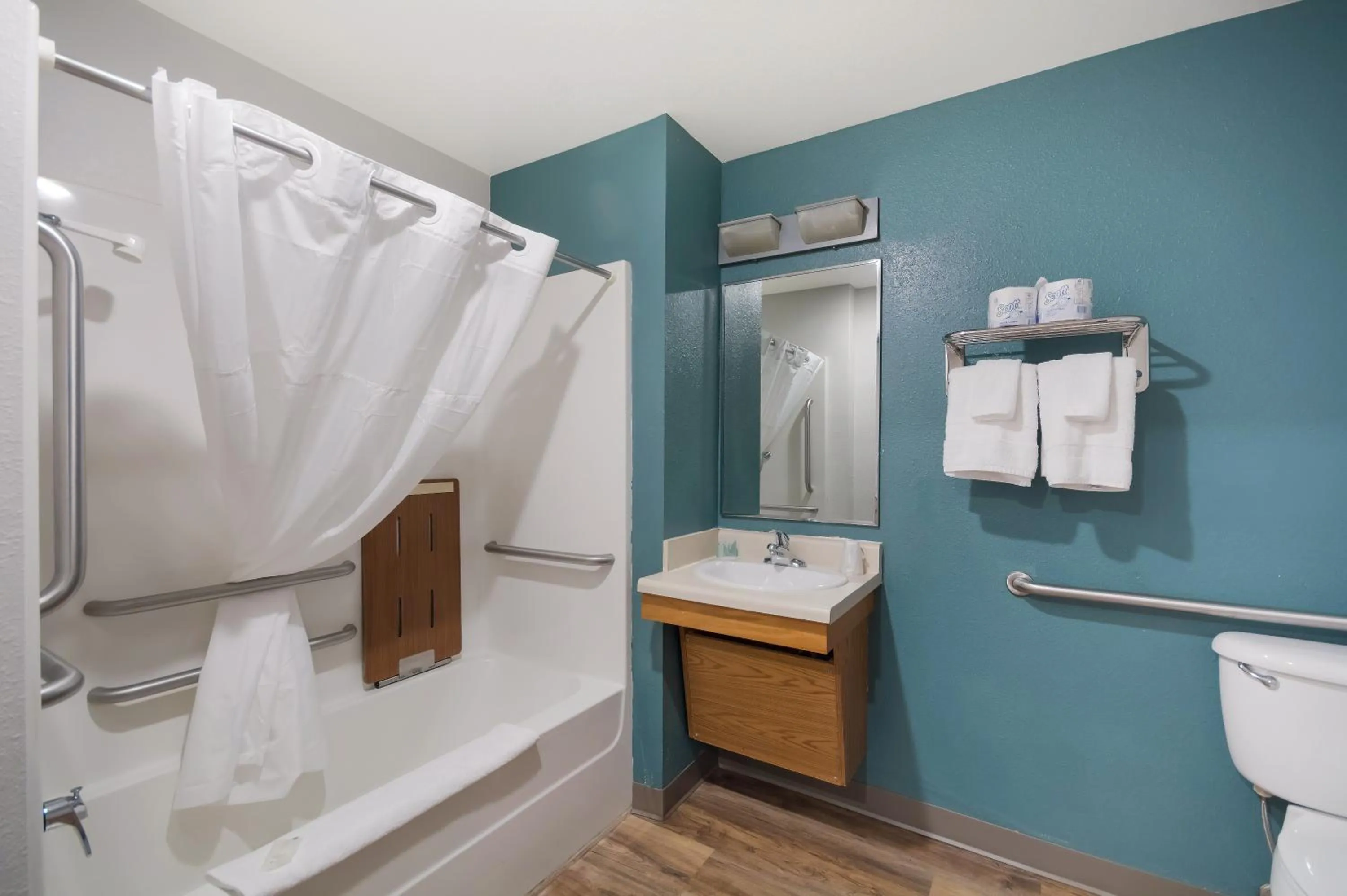 Bathroom in WoodSpring Suites Augusta Riverwatch