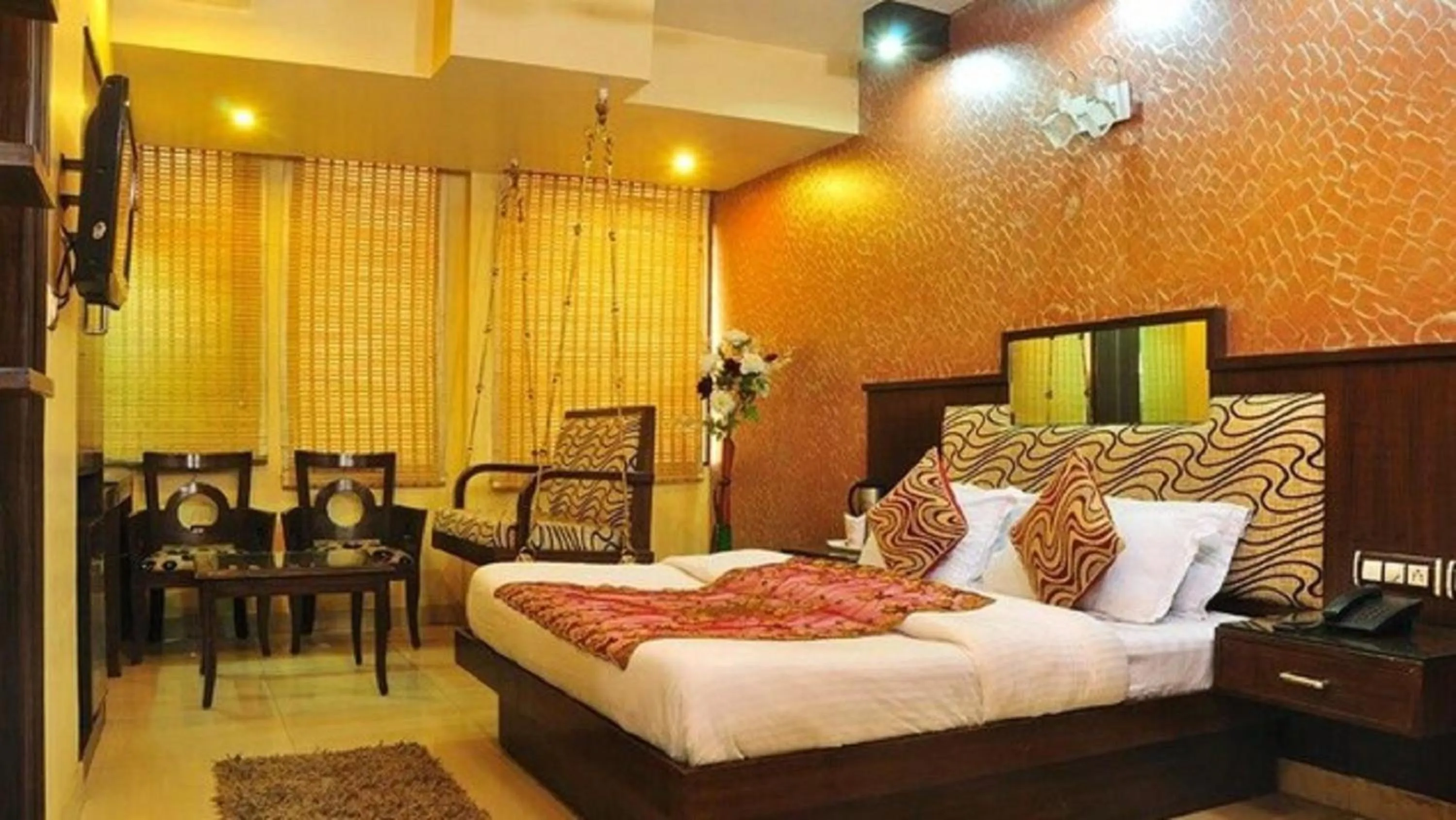 Bed in Hotel Shivdev International