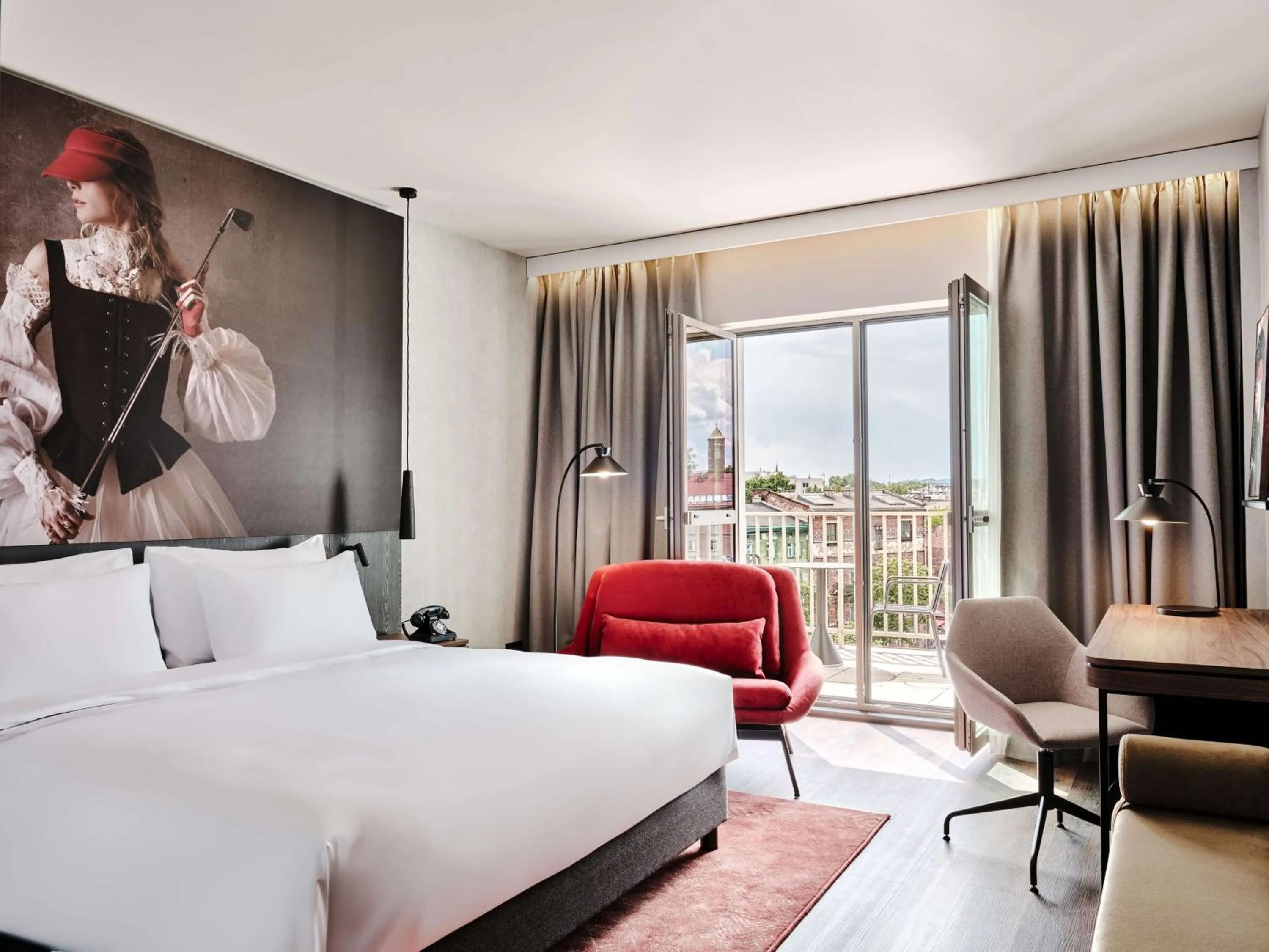 Bedroom, Bed in Radisson RED Hotel & Radisson RED Apartments, Kraków